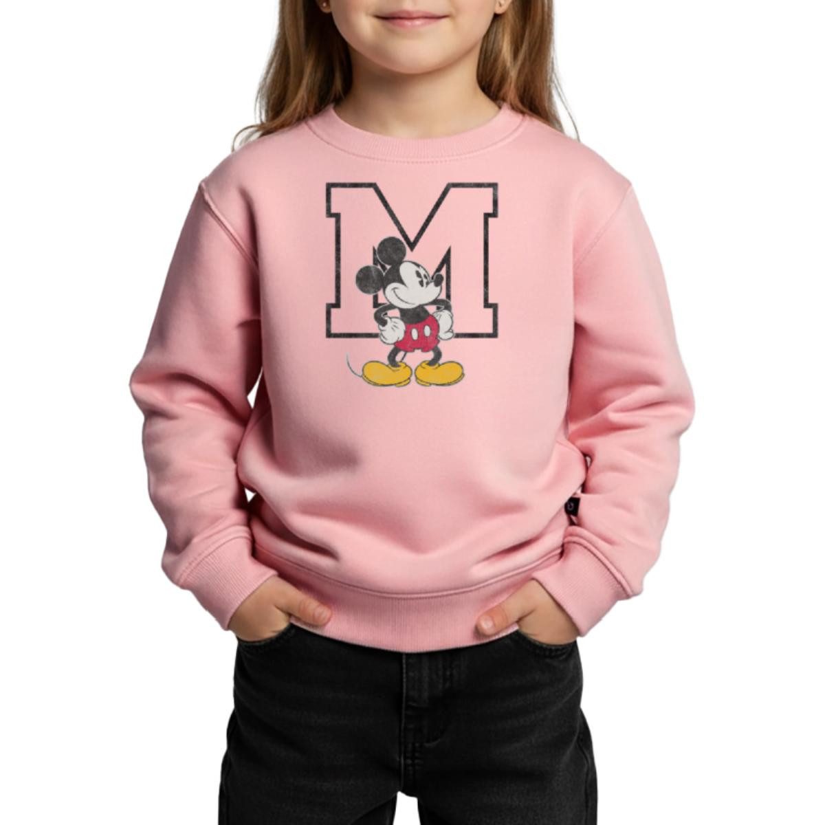 Sweatshirt Mickey & Minnie Klassisch Mit M Kinder Premium Pullover