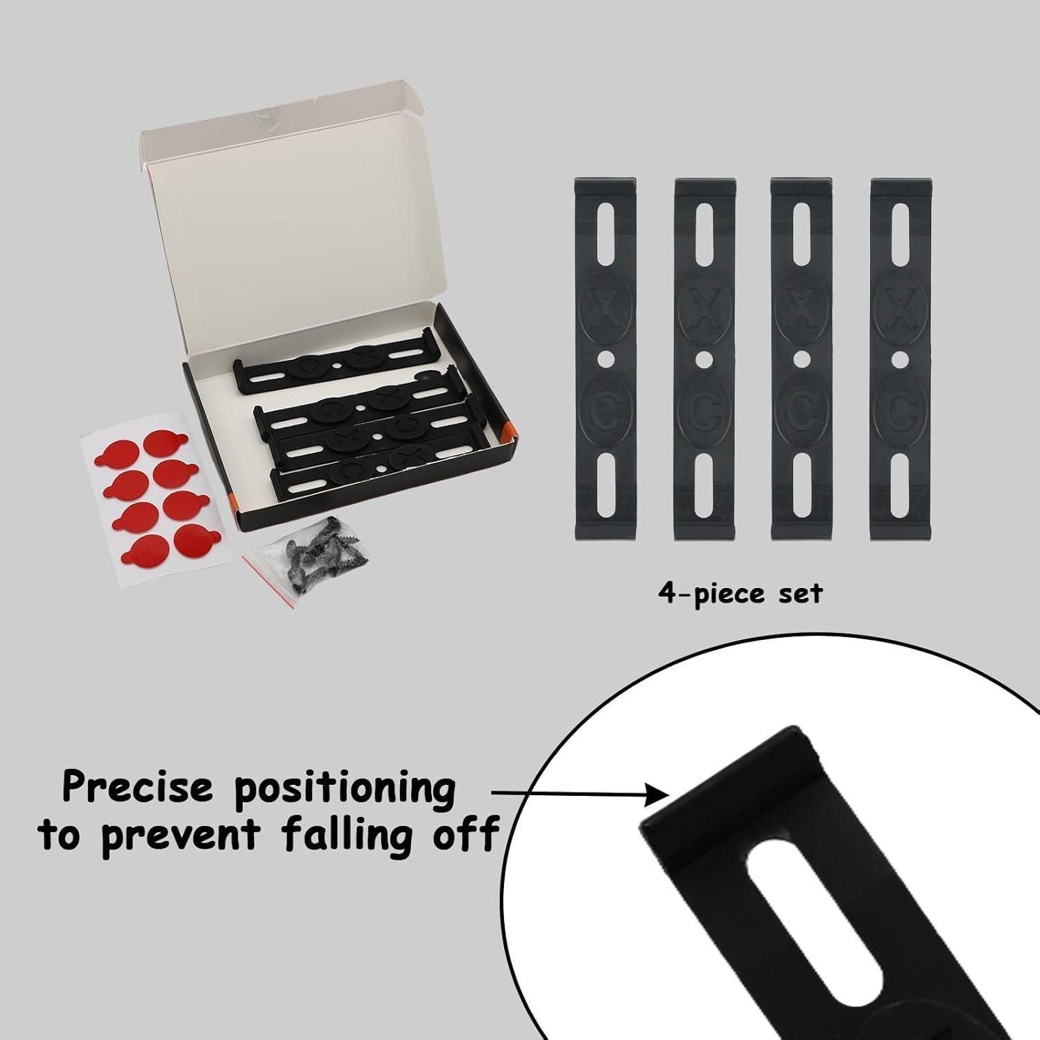 LuxusKollektion Kennzeichenhalter Kennzeichenhalter rahmenlos ultraflach Set 2 für EU Kennzeichen