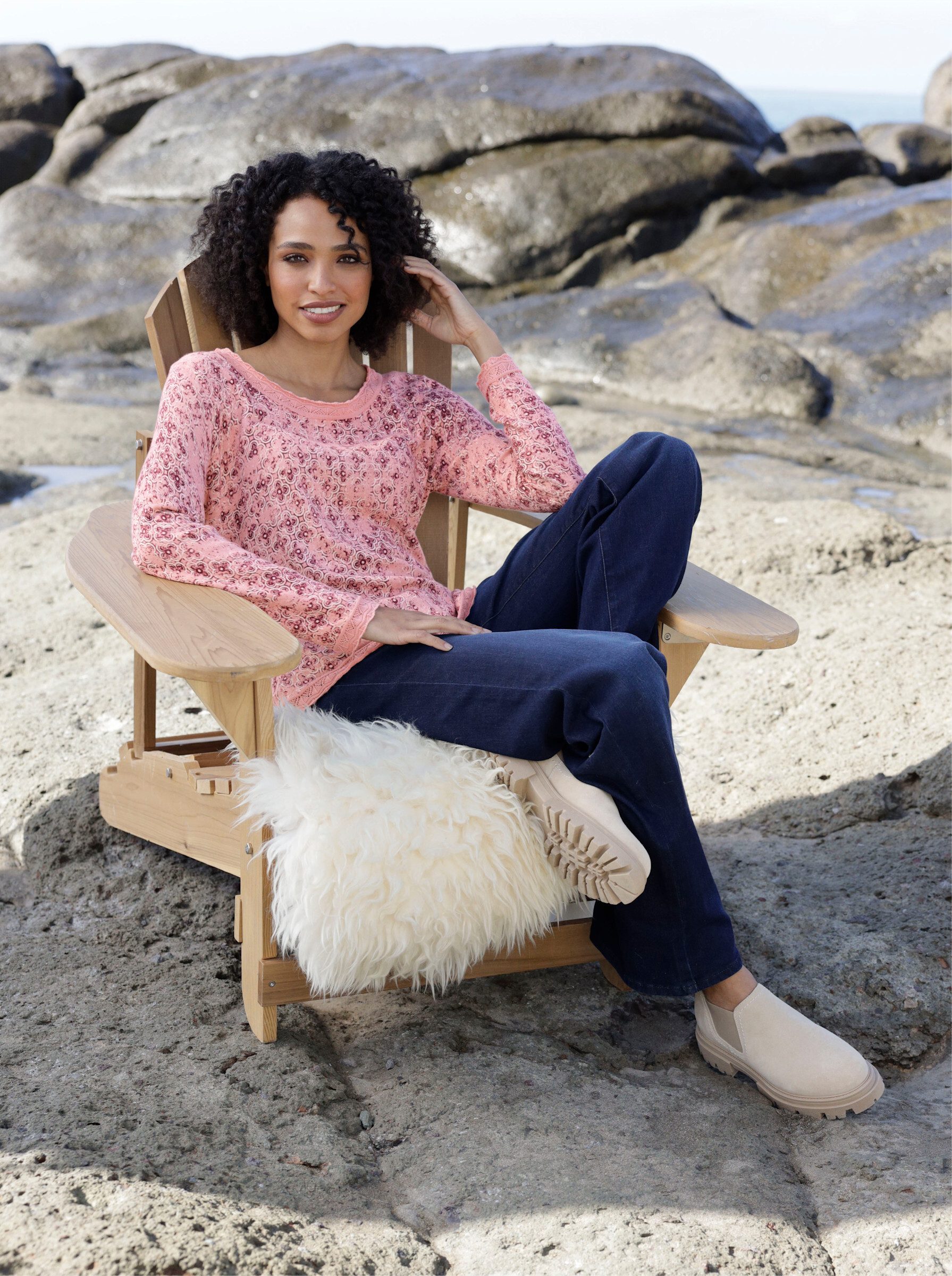 heine Strickpullover Langarm-Pullover .