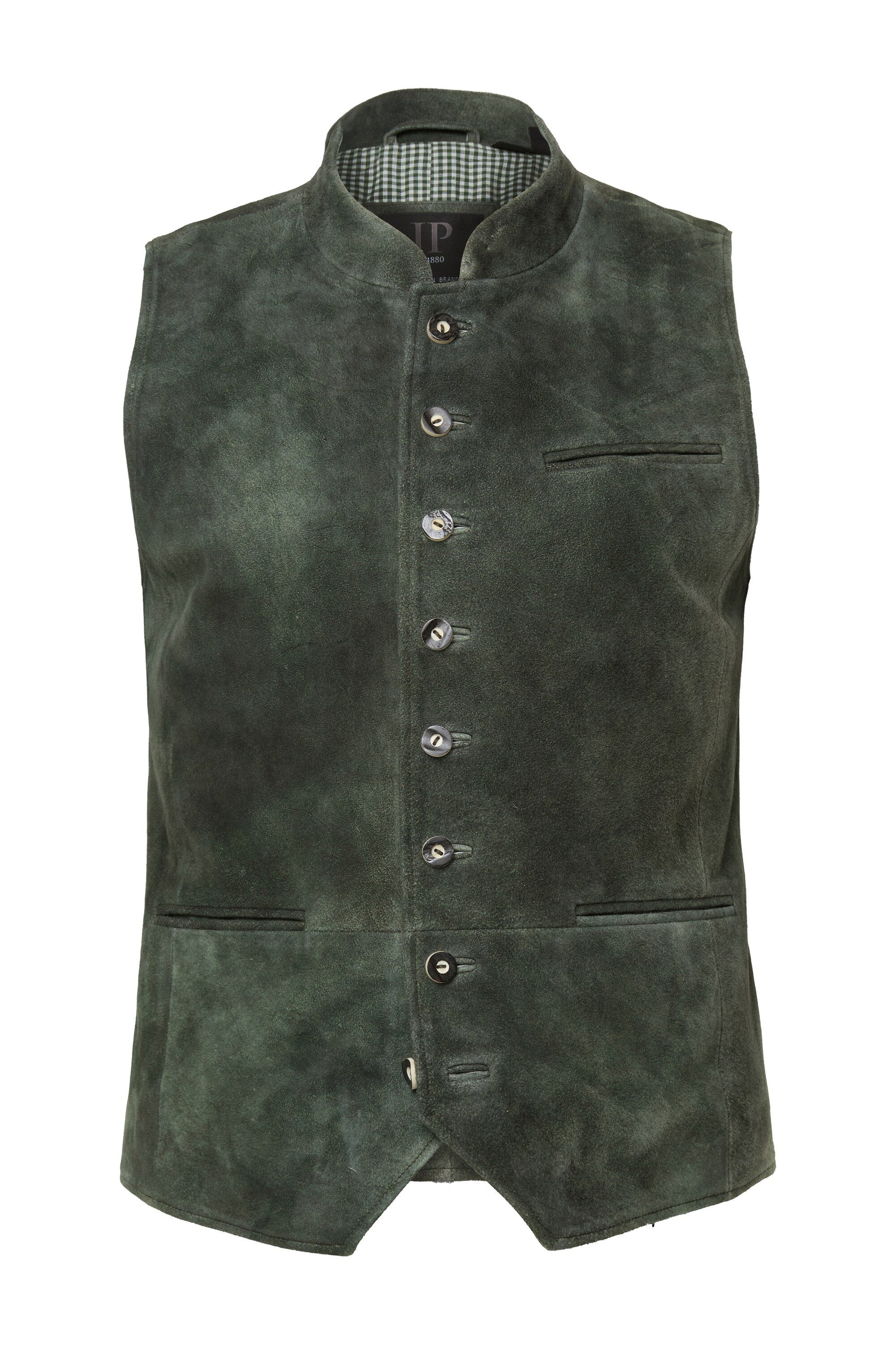 JP1880 Steppweste Leder-Weste Tracht Leder Ziegenveloursleder bis 72