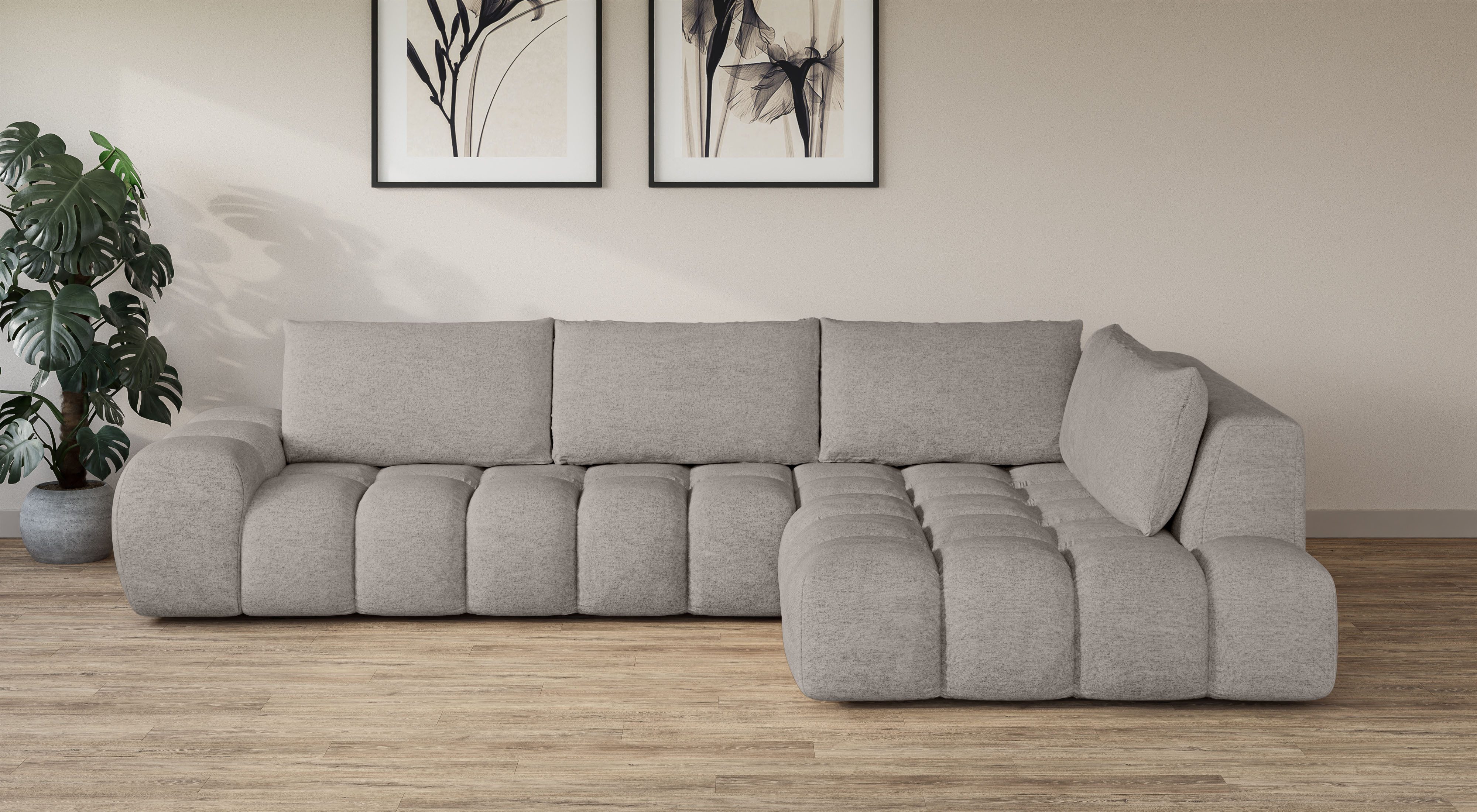 OTTO home Ecksofa "AZITA Designsofa, elegant und bequem L-Form, Bubble-Opti günstig online kaufen