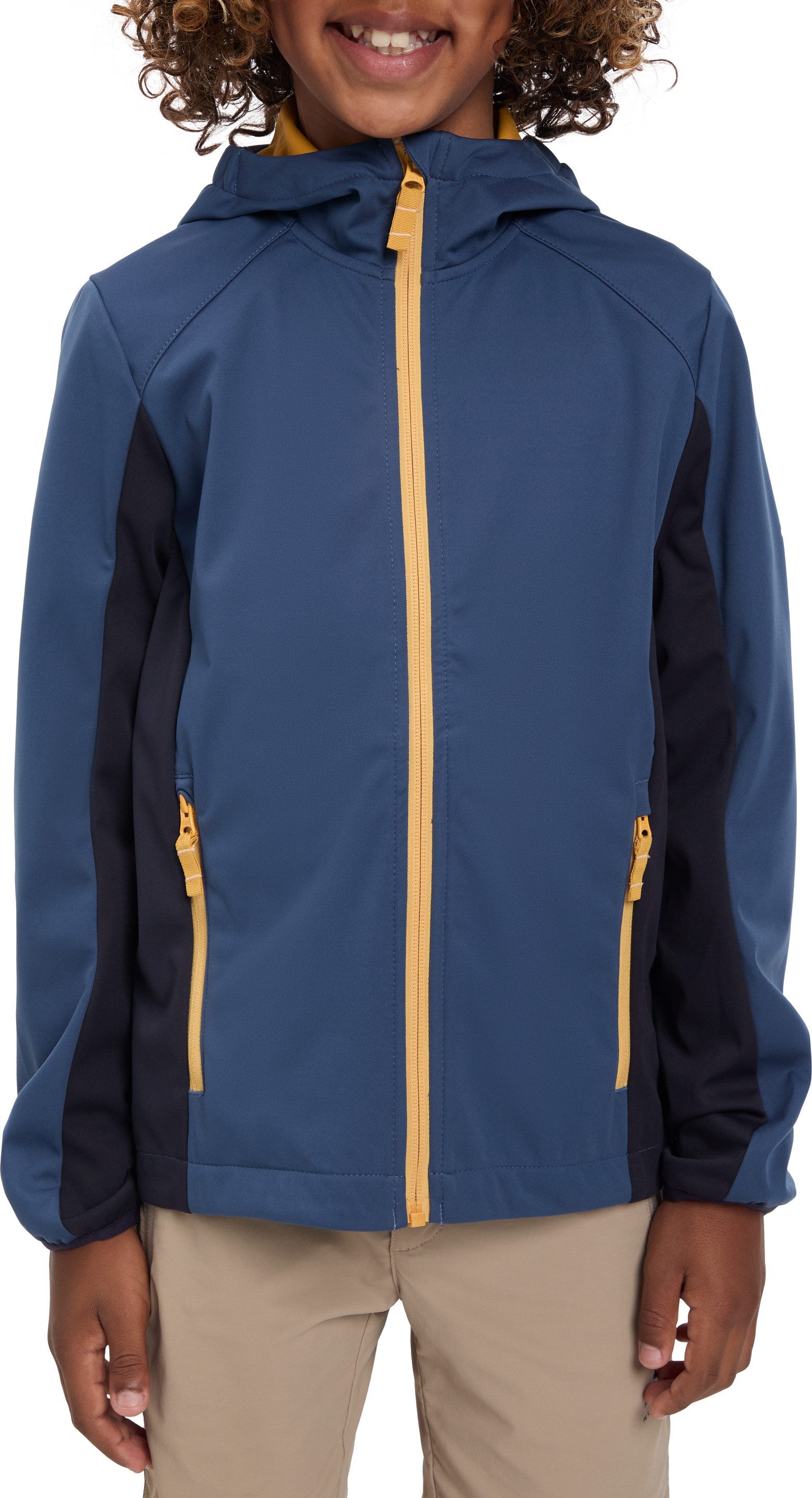 McKINLEY Outdoorjacke JU.-UNTERJACKE ABE LT B kontrastfarbige Einsätze und Accessoires, mit Kapuze