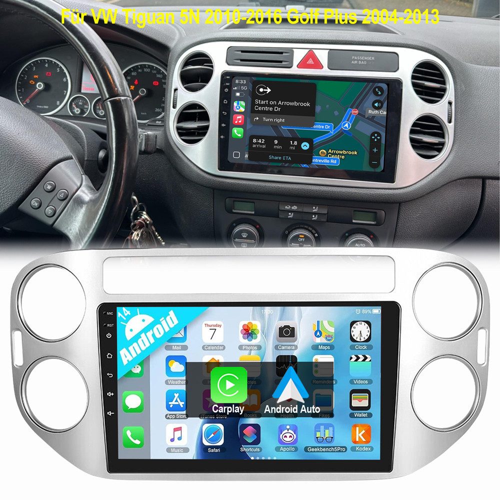 Für VW Tiguan 5N 2010-2016 Golf Plus 2004-2013 Autoradio Autoradio