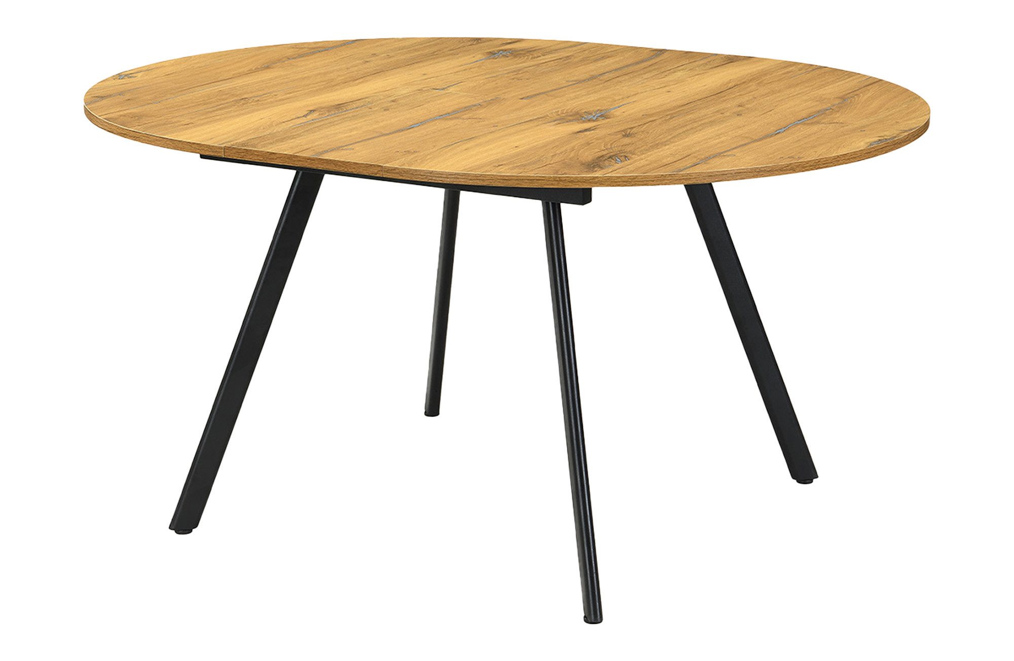 B&D home Esstisch TILL, ausziehbar 120-160 cm mit Butterfly-Einlage, Gestell in Schwarz/Weiß