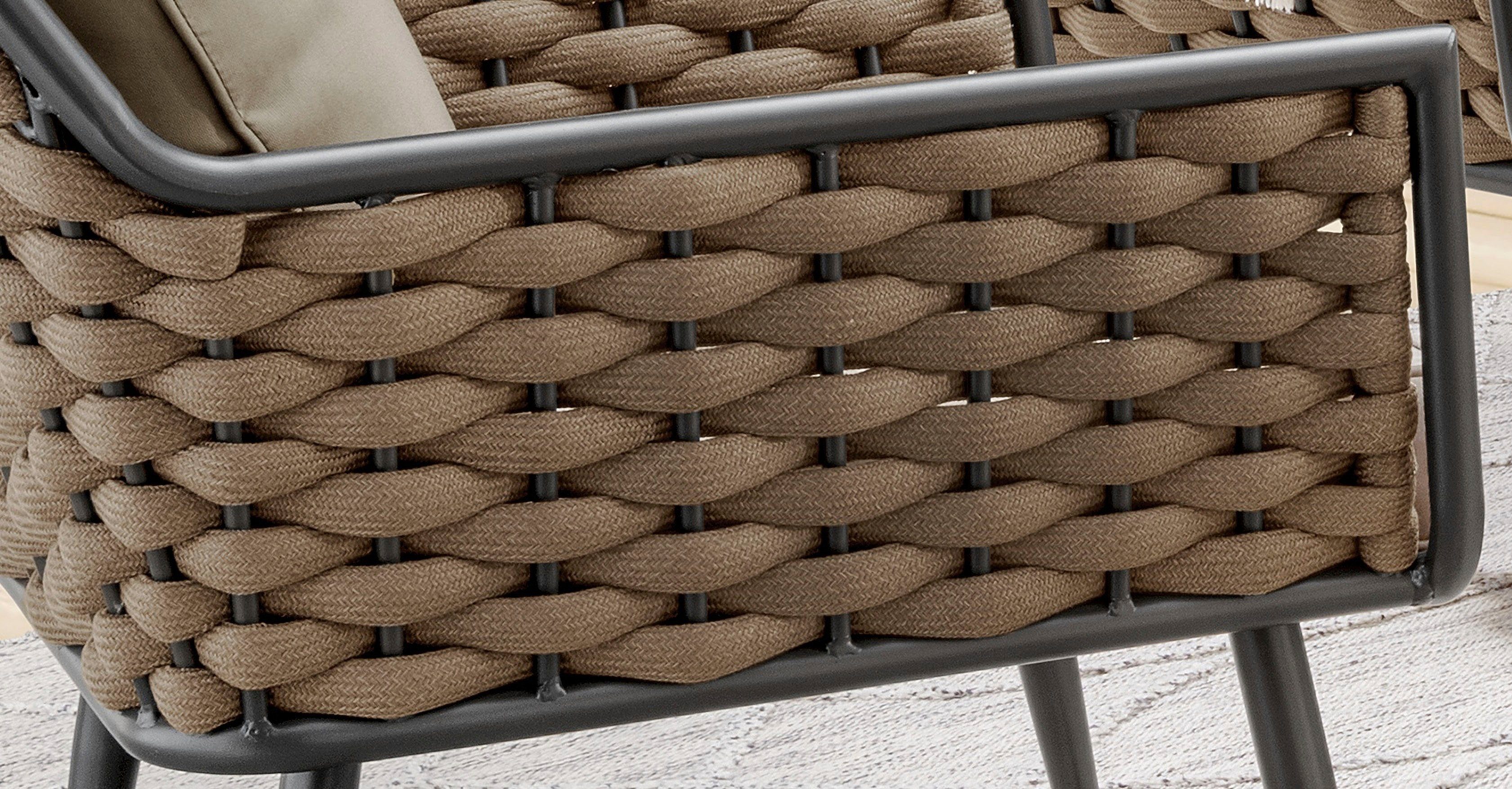 Destiny Gartenlounge-Set RAVENNA, (12-tlg., 1x 2er Sofa, 2x Sessel, 2x Tisch, inkl. Auflagen), Aluminium, Olefin-Rope