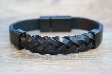 NAHLE Lederarmband Herren Leder Armband (1-tlg., inkl. Schmuckbox), aus Echtleder, mit Magnetverschluss für ein sicheres verschließen