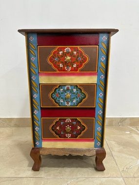 Oriental Galerie Mehrzweckschrank Kommode Kunzang mit Schubladen Indien Bunt 75 cm