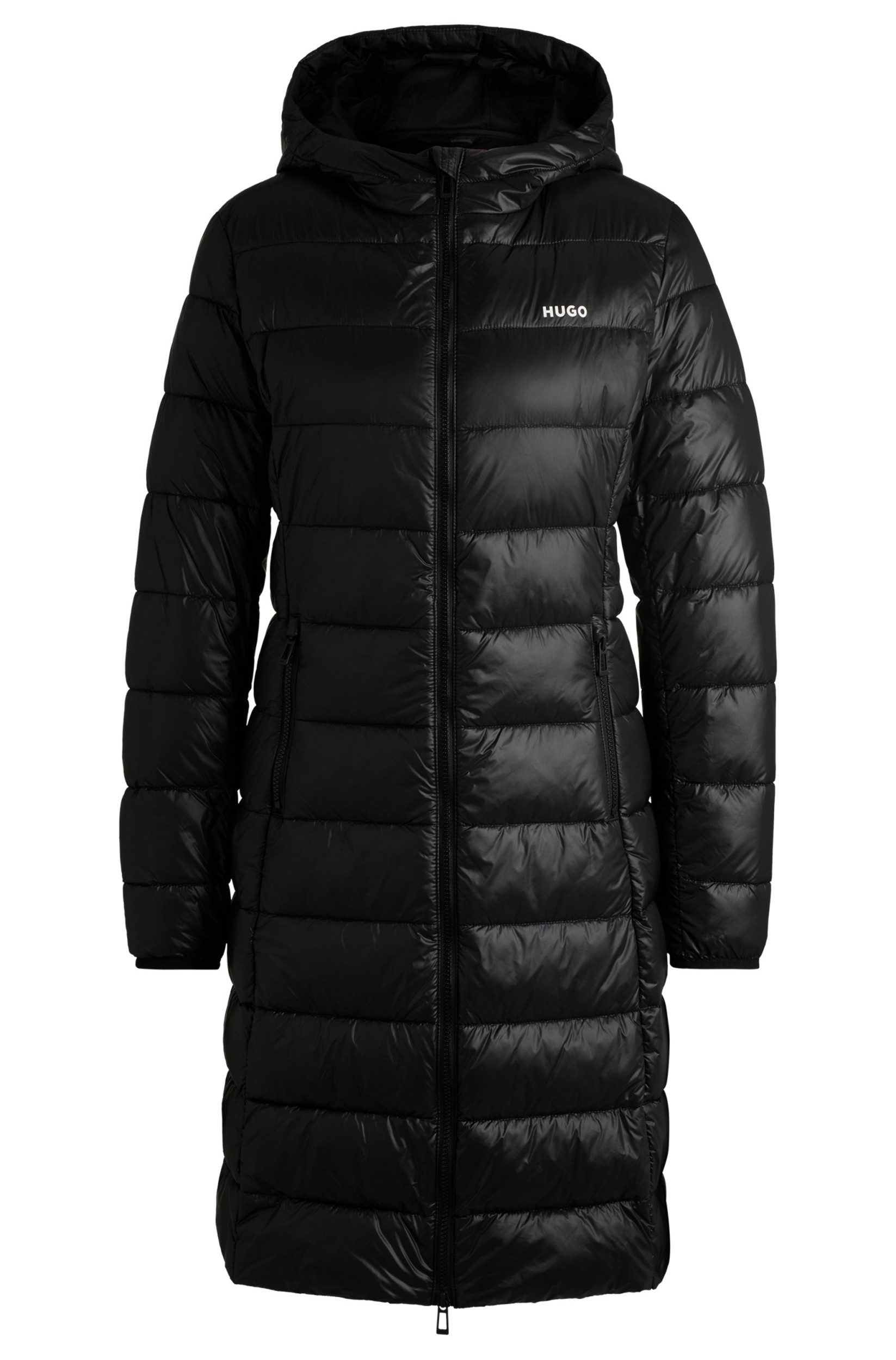 HUGO Allwetterjacke Steppmantel mit Logo-Detail - Slim Fit