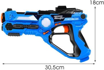 COSTWAY Laserpistole Infrarot-Spielzeugpistole (4-tlg), mit 4 Waffenmodus