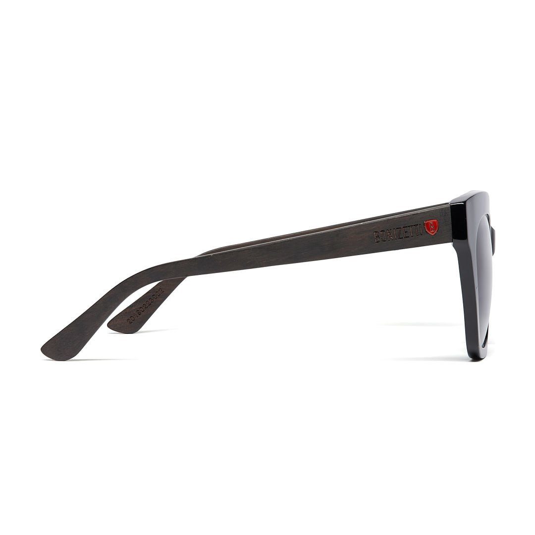 Gläser, Sonnenbrille 1-St) Bonizetti polarisierte (Ebenholz,