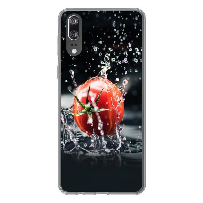 MuchoWow Handyhülle Tomate - Gemüse - Stilleben - Wasser - Rot Handyhülle Huawei P20 Handy Case Silikon Bumper Case
