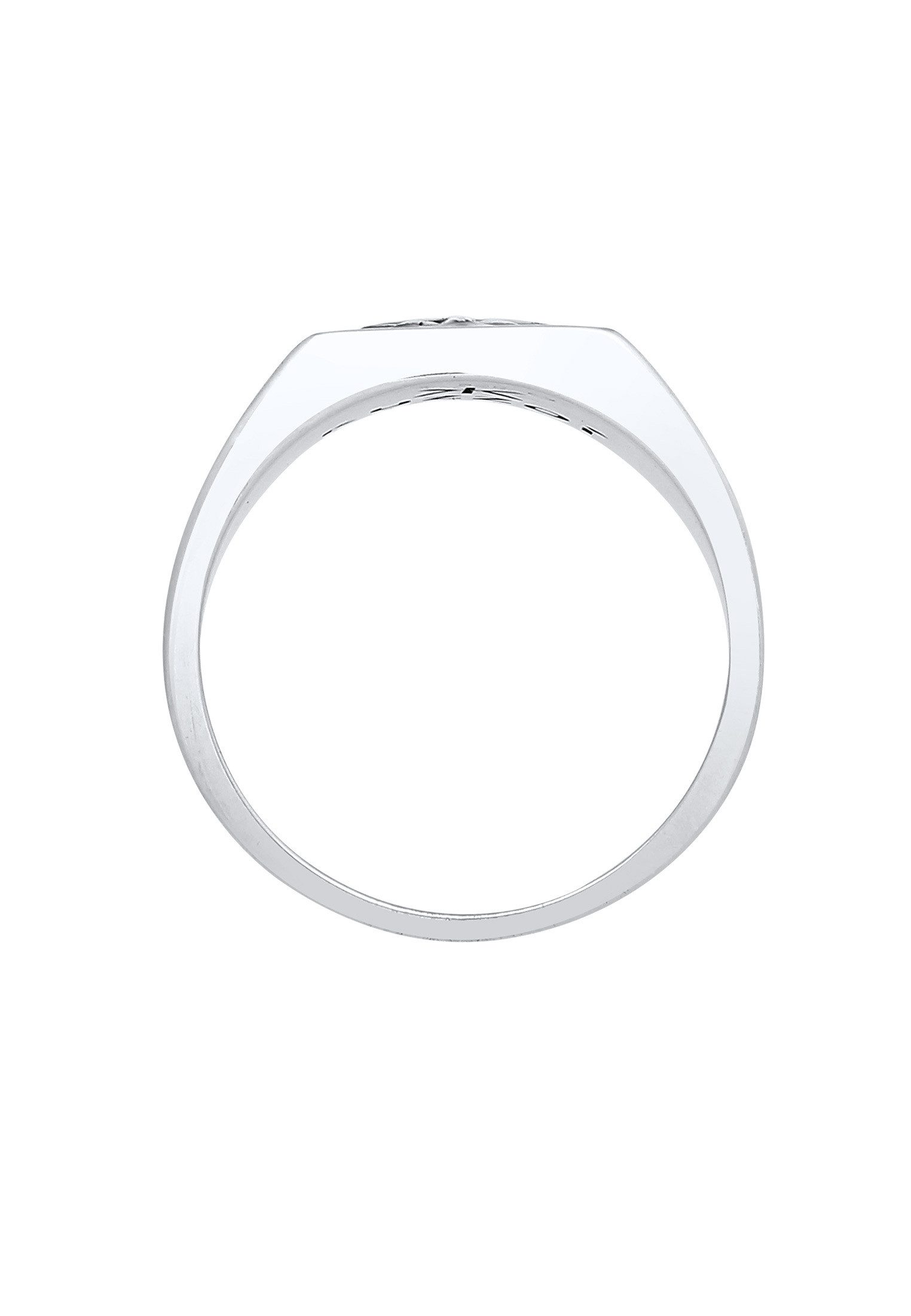 Kuzzoi Siegelring Herren Siegelring Emaille Stern Basic 925er Silber
