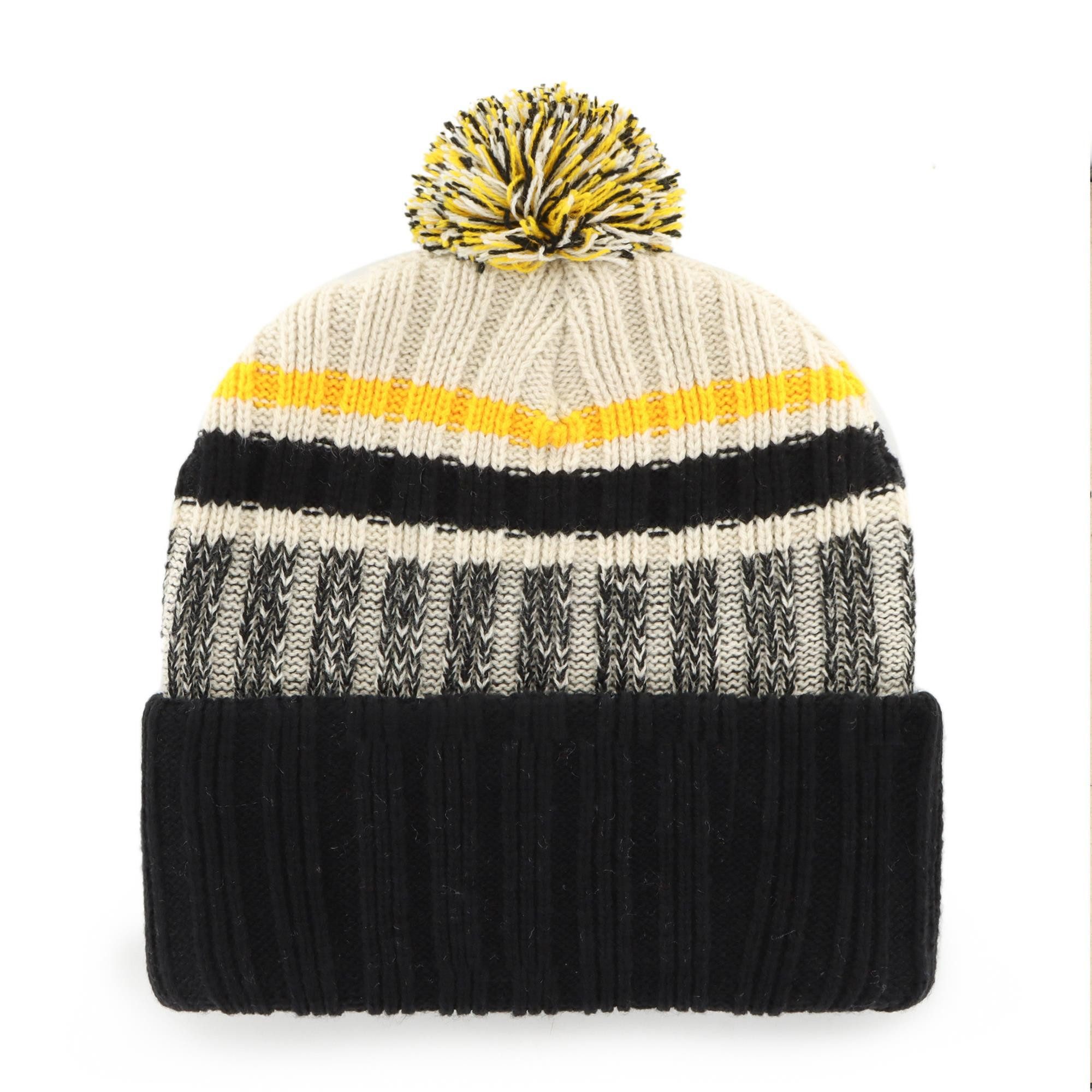 '47 Brand Bommelmütze '47 Brand NHL Boston Bruins Long Range '47 CUFF KNIT (Beanie, Bommelmütze, Strickmütze)