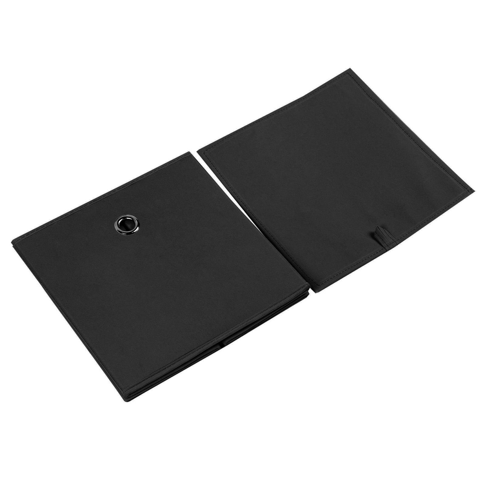 IDIMEX Aufbewahrungsbox ELA (Set), Aufbewahrungsboxen im 2er Set, Regalboxen mit Griff 27x27cm schwarz