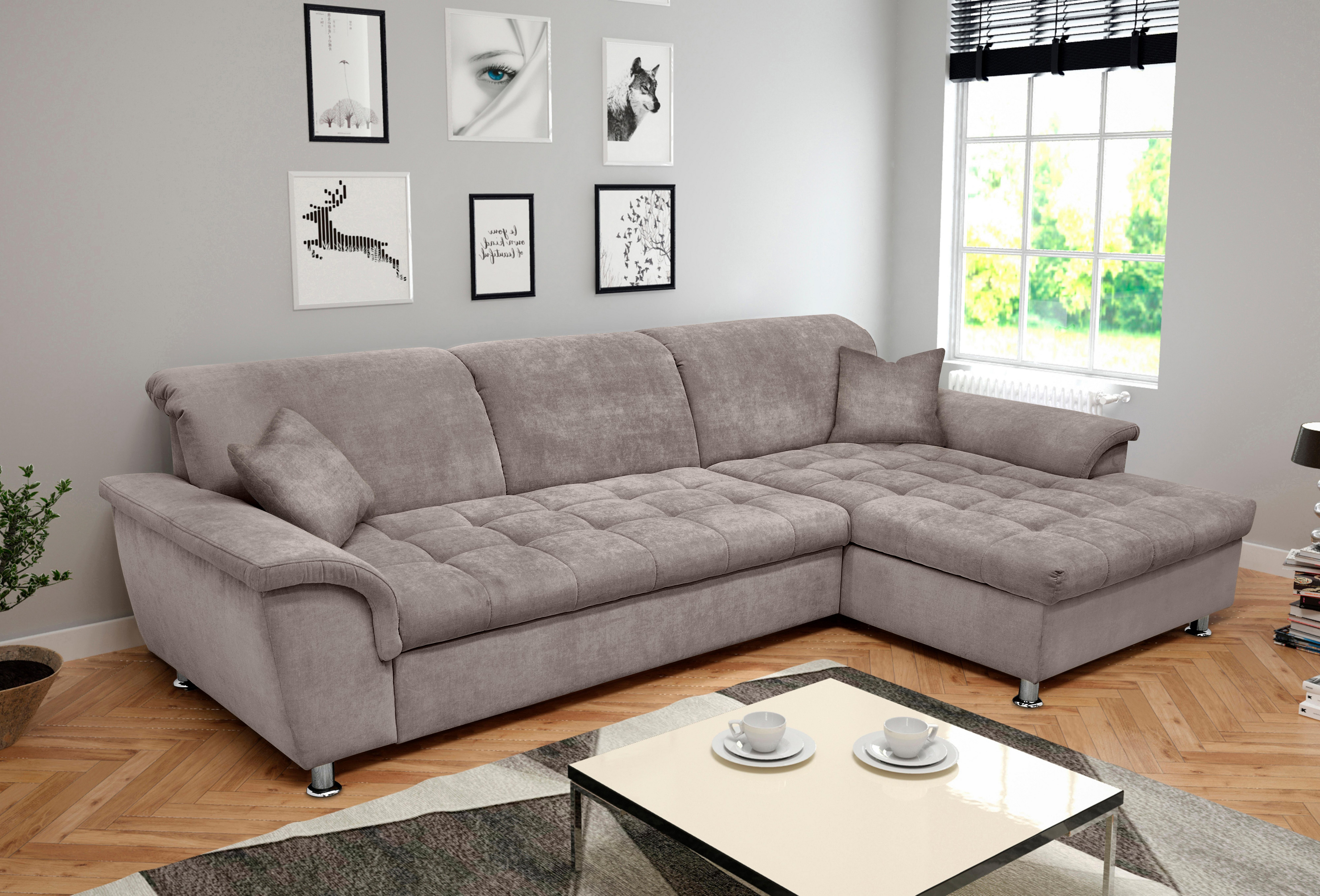 DOMO collection Ecksofa "Franzi Steppung im Sitzbereich B7T/H: 278/162/80 c günstig online kaufen