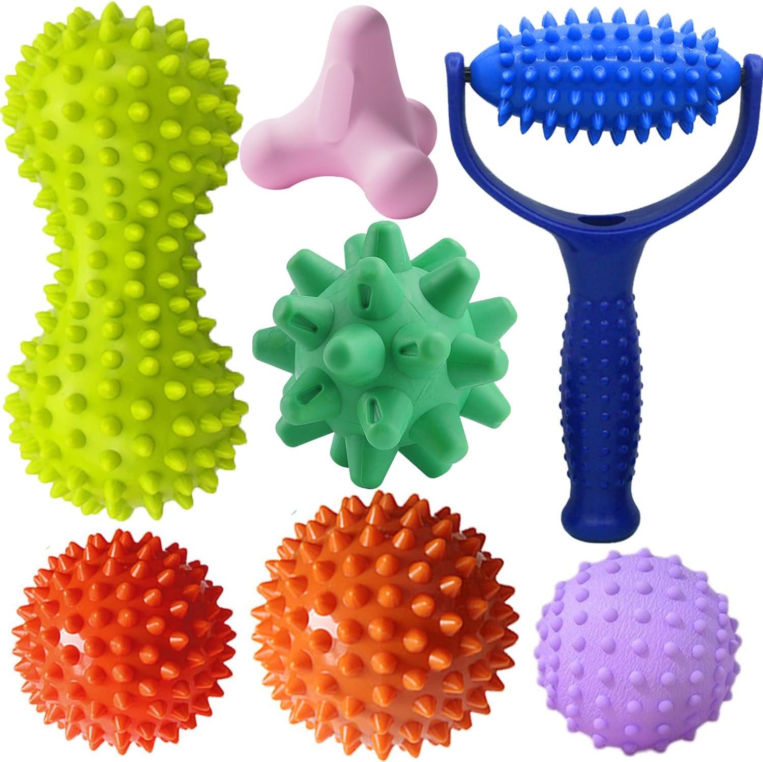FELIXLEO Massageball Massageball Set Igelbälle Erdnussball Faszienball Handroller, 1-tlg.