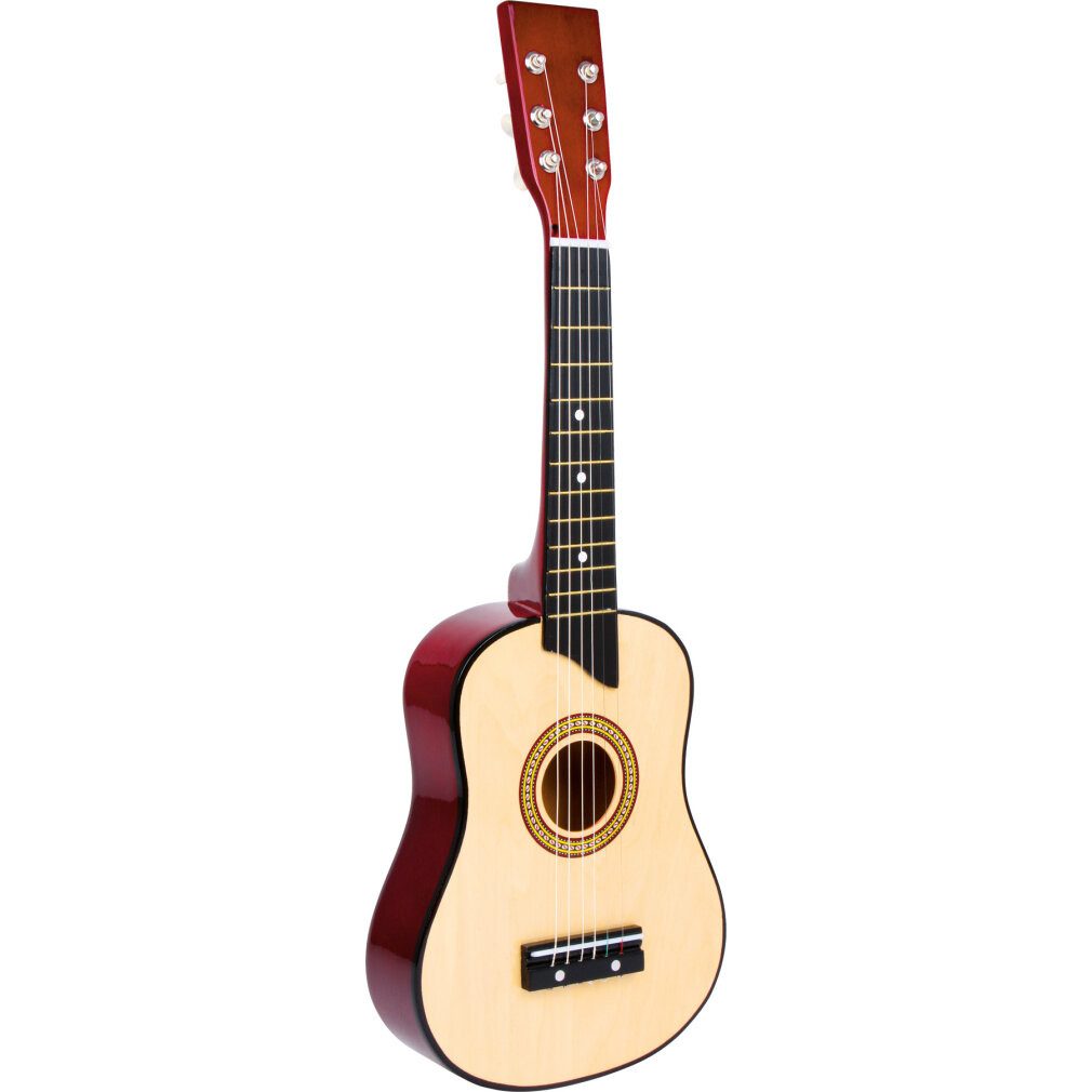 Small Foot Spiel-Gitarre 3307 Gitarre "Natur" aus Holz, mit sechs Nylonsaiten und Plektron