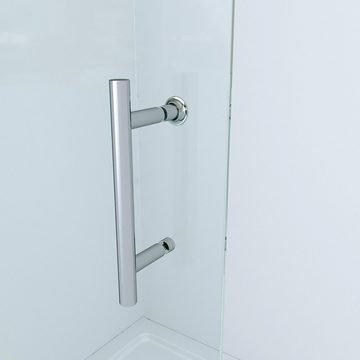 AQUABATOS Walk-in-Dusche Duschabtrennung Faltbar Duschwand Glas 65 70 75 85 95 115 cm, 6 mm Einscheibensicherheitsglas, Nano Beschichtung, Barrierefrei, Hebe- und Senk Mechanismus