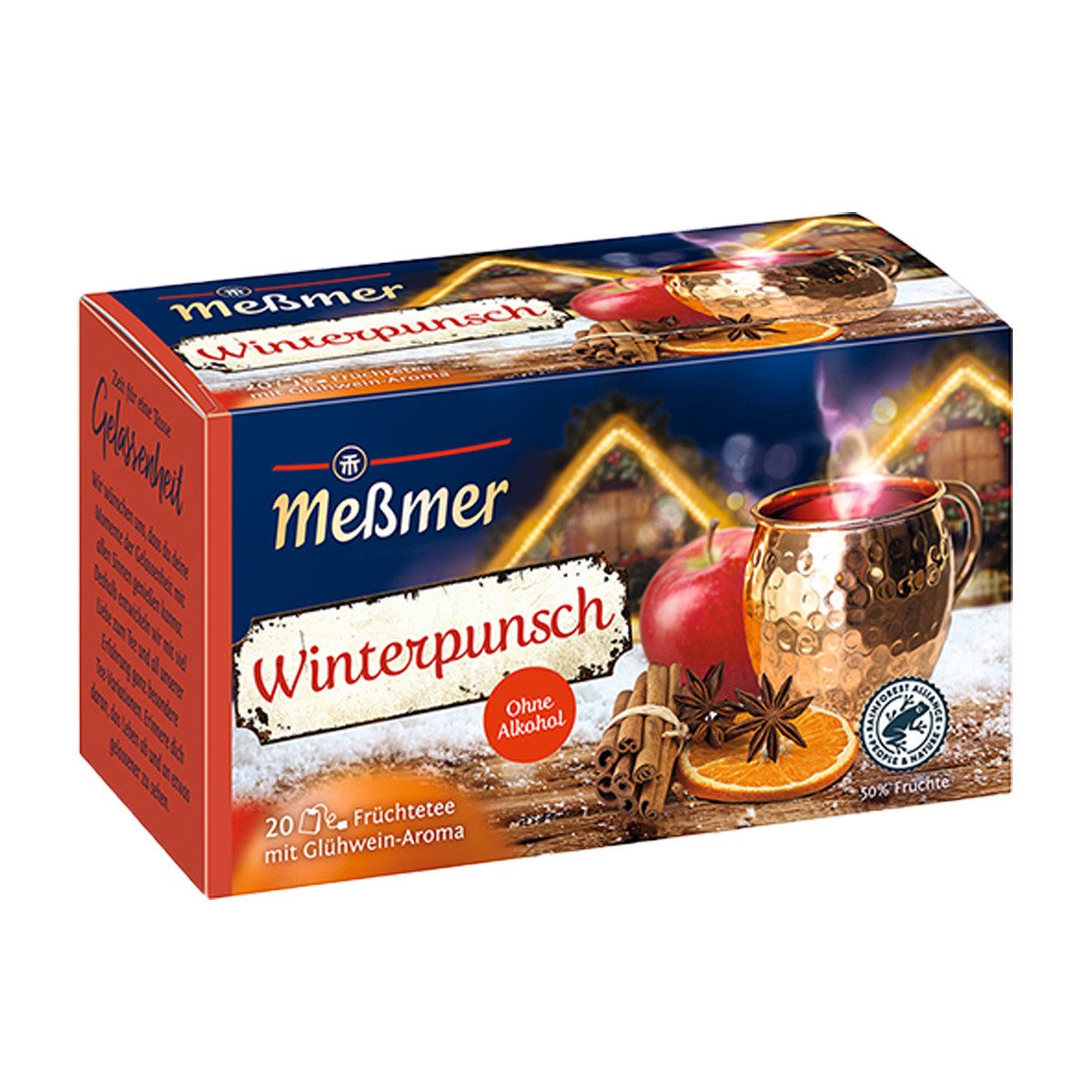 Meßmer Tee, Meßmer Winterpunsch Früchtetee mit Glühweingeschmack 20 Beutel 50g