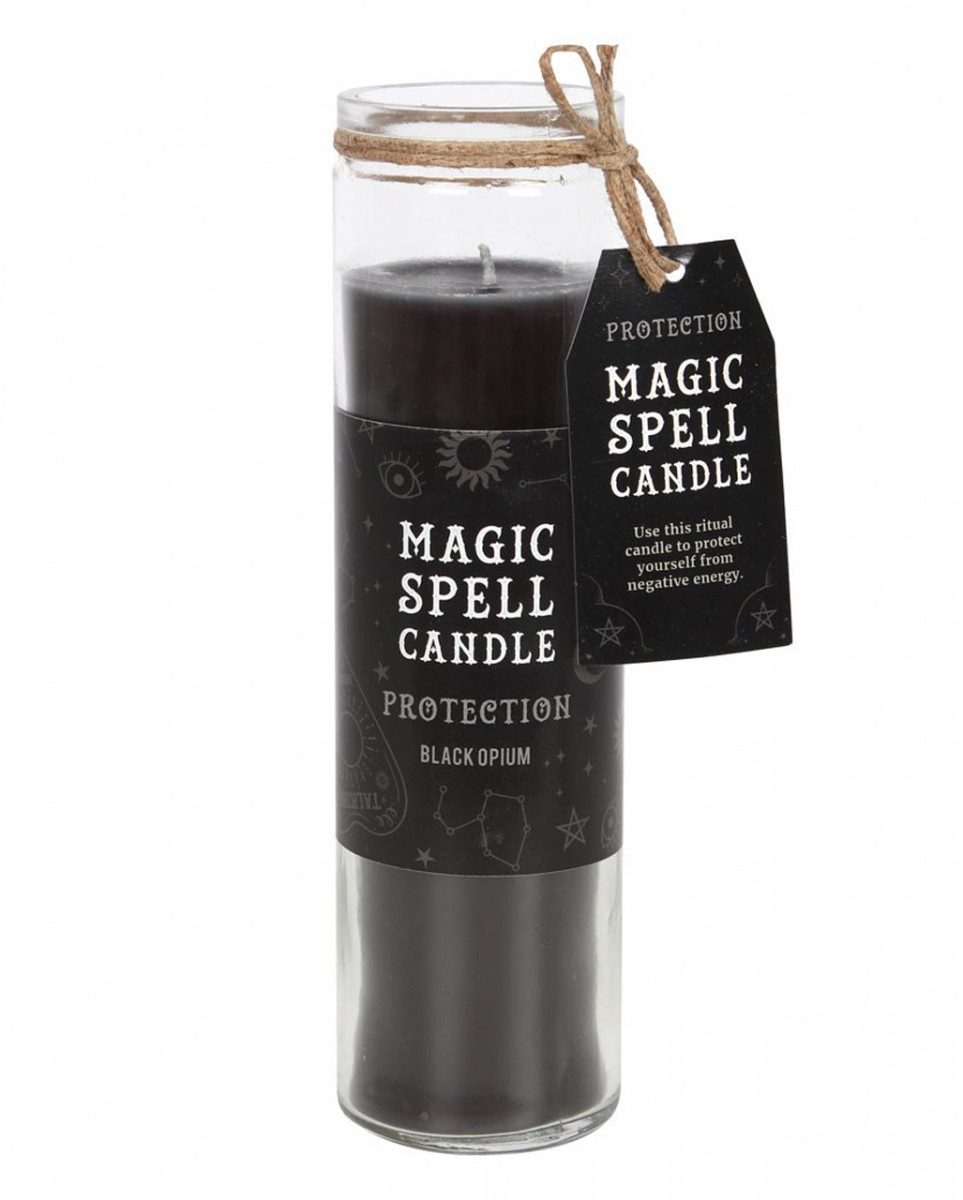 Horror-Shop Dekofigur Gothic Altarkerze ";Schutz"; mit Opium D