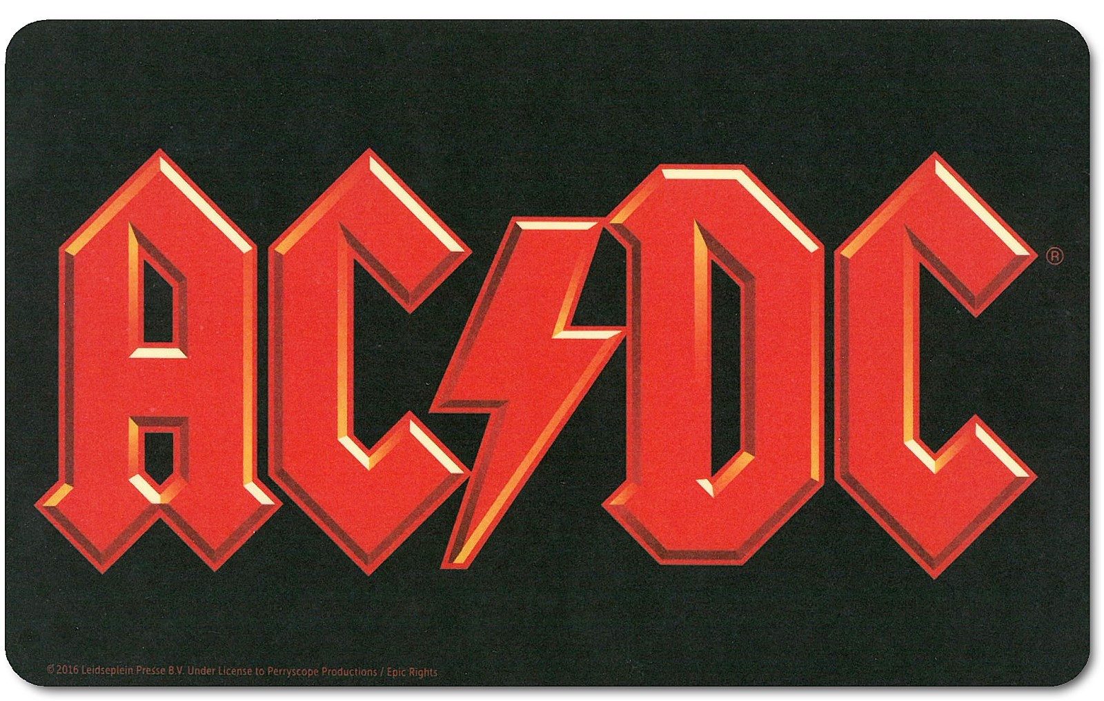 LOGOSHIRT Frühstücksbrett Frühstücksbrettchen AC/DC – Logo, (1-St), langlebig, robust und alltagstauglich