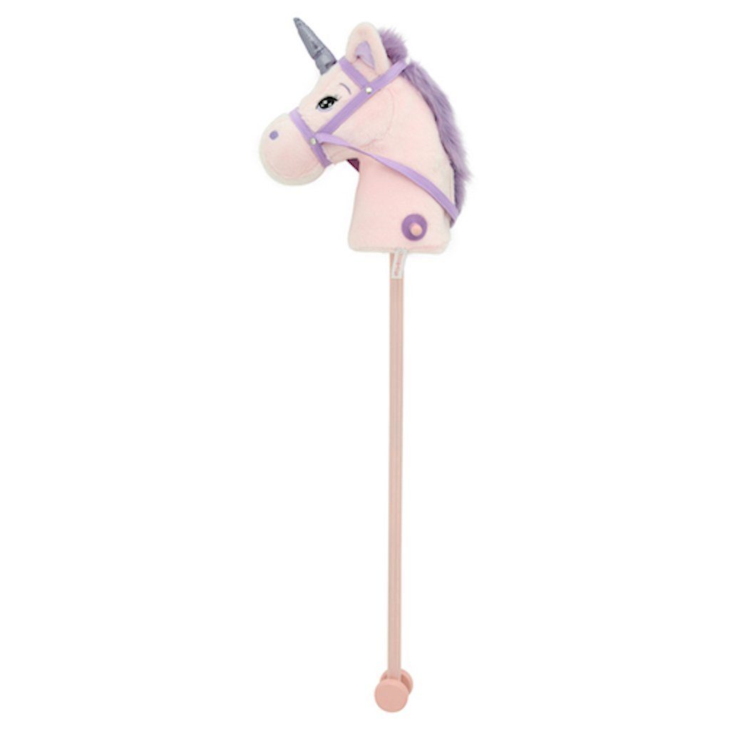 Sweety-Toys Steckenpferd Sweety Toys 10547 Einhorn Steckenpferd Rosa mit zwei Soundfunktionen, mit Sound