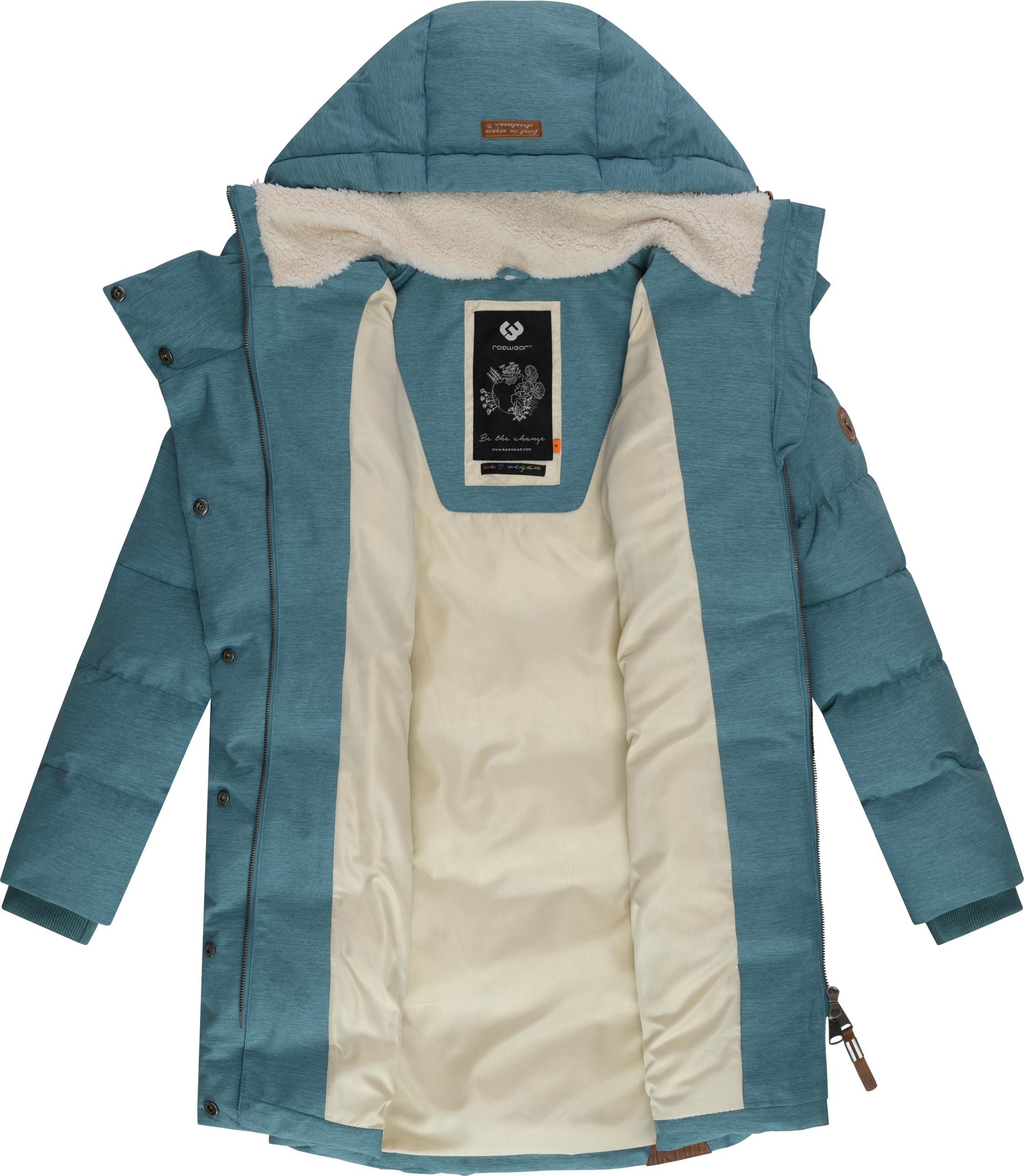 Ragwear Wintermantel Pavla stylischer Winterparka mit Teddyfutter und Kapuze – Bild 4 von 5