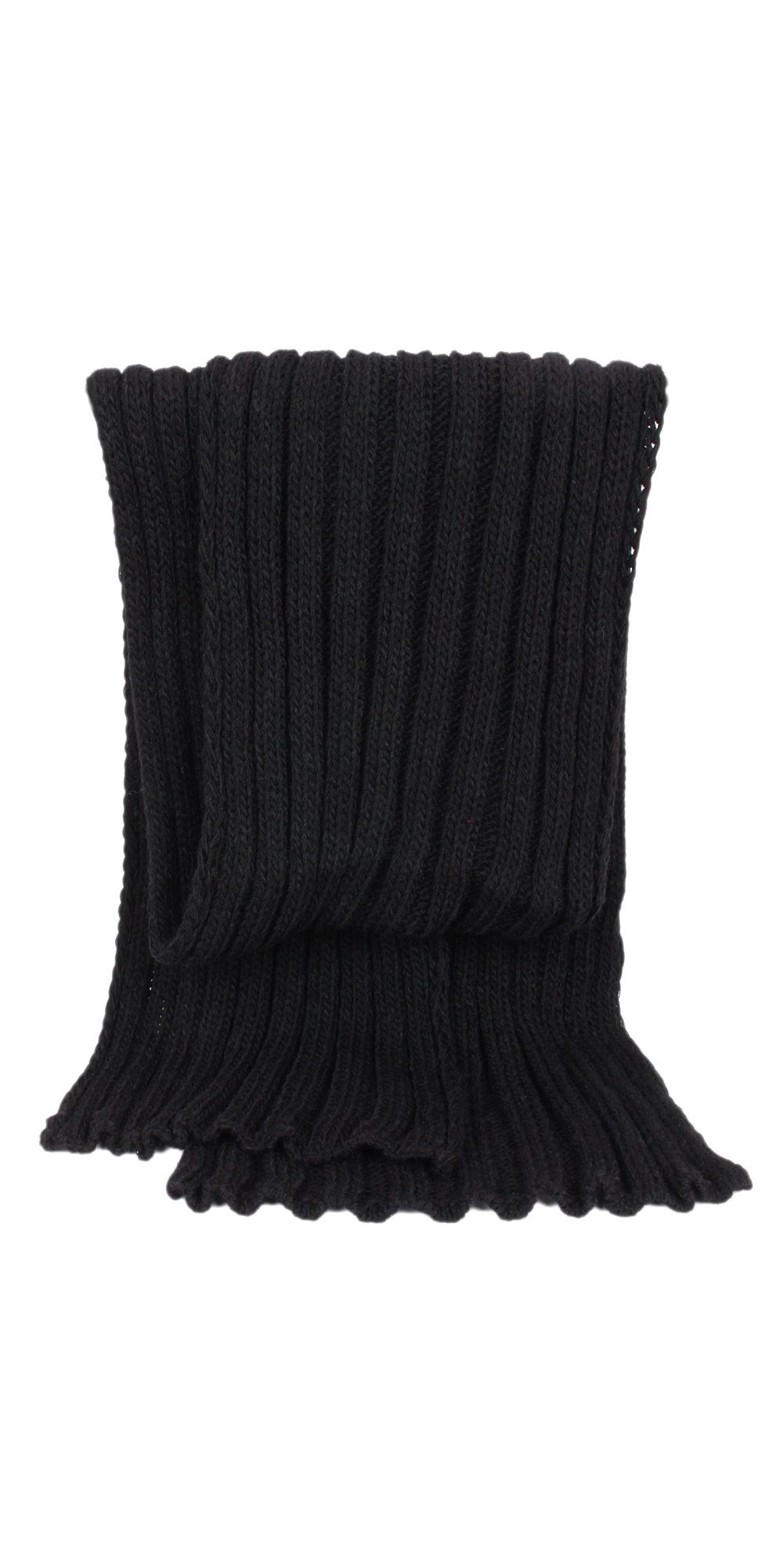 ZEBRO Strickschal Wollanteil mit 3/3, schwarz Basic-Ripp hohem