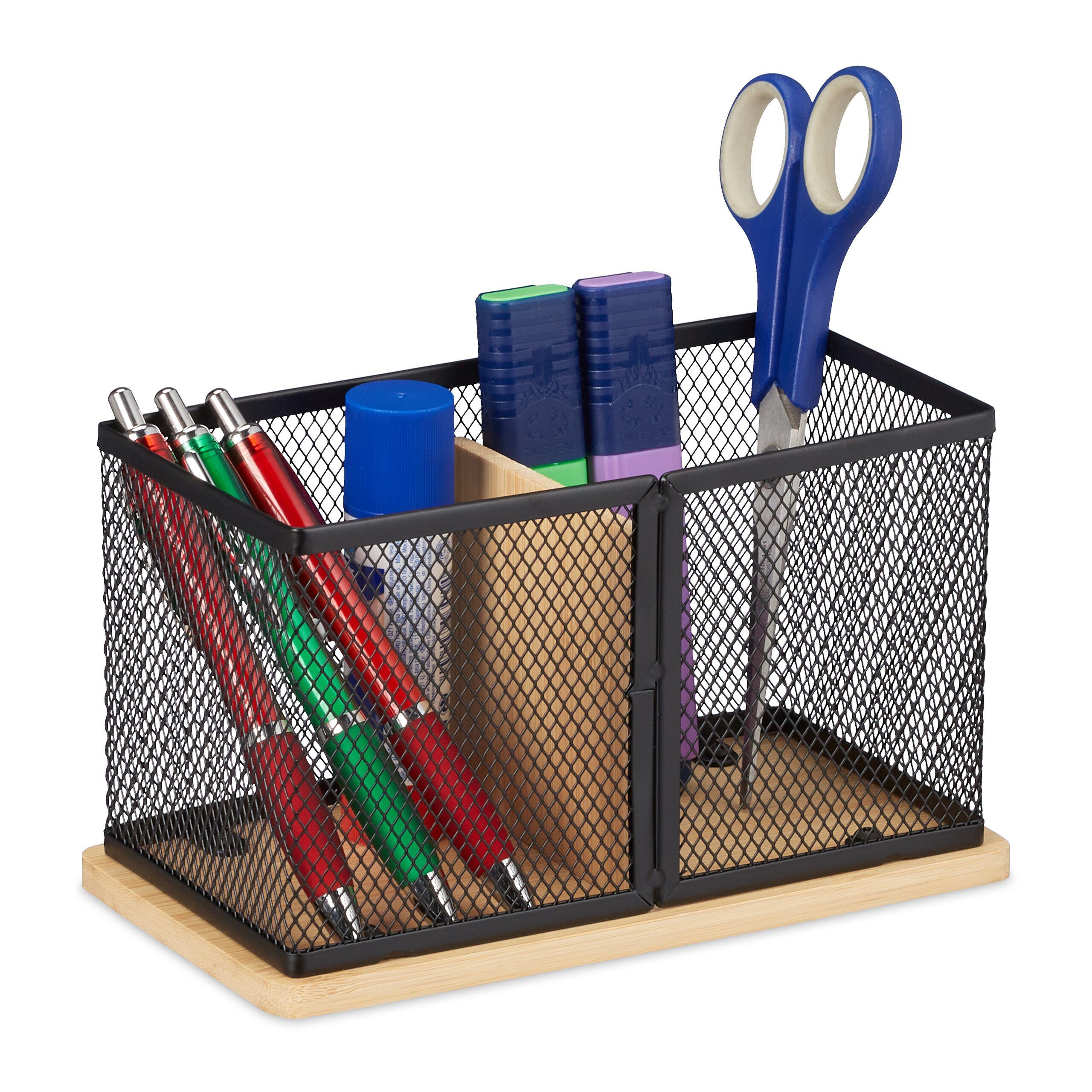 relaxdays Organizer Владелец ручки Bambus und Mesh