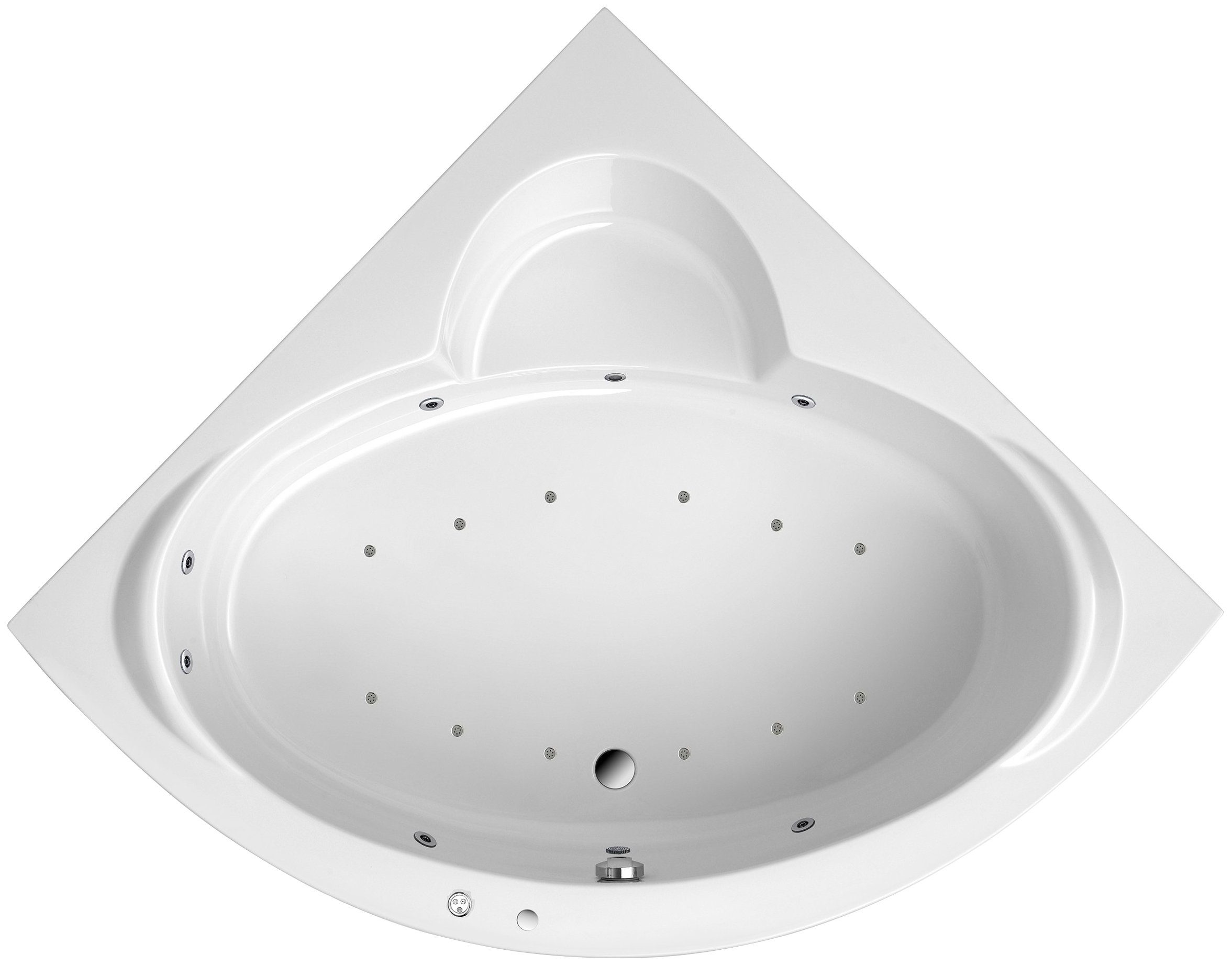 OTTOFOND Whirlpool-Badewanne Sardinia, (Komplett-Set, 1-tlg), Premium, chrom mit Schürze