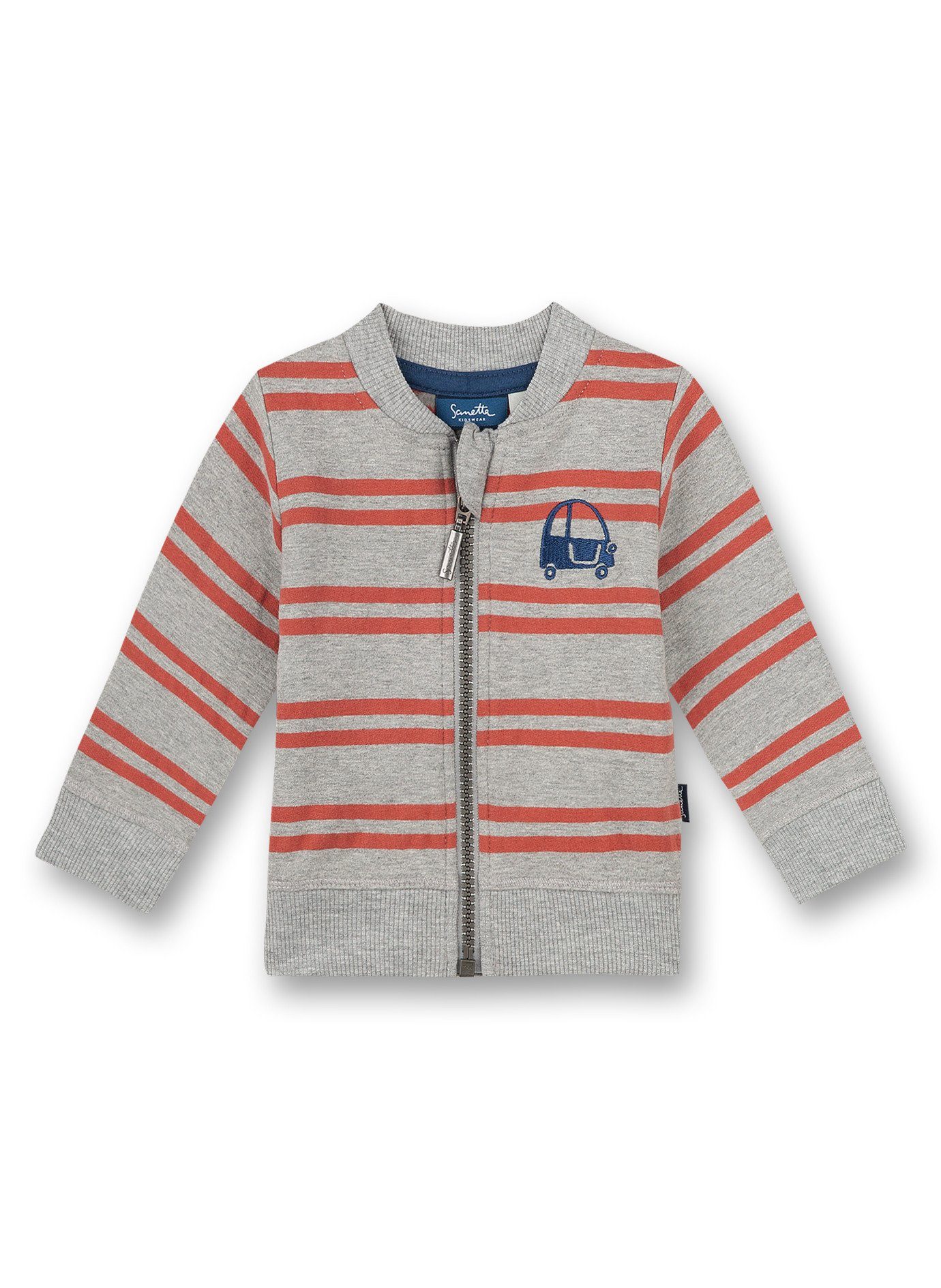 Sweatjacke Little Sanetta Graumelange Sweatjacke Car Sanetta