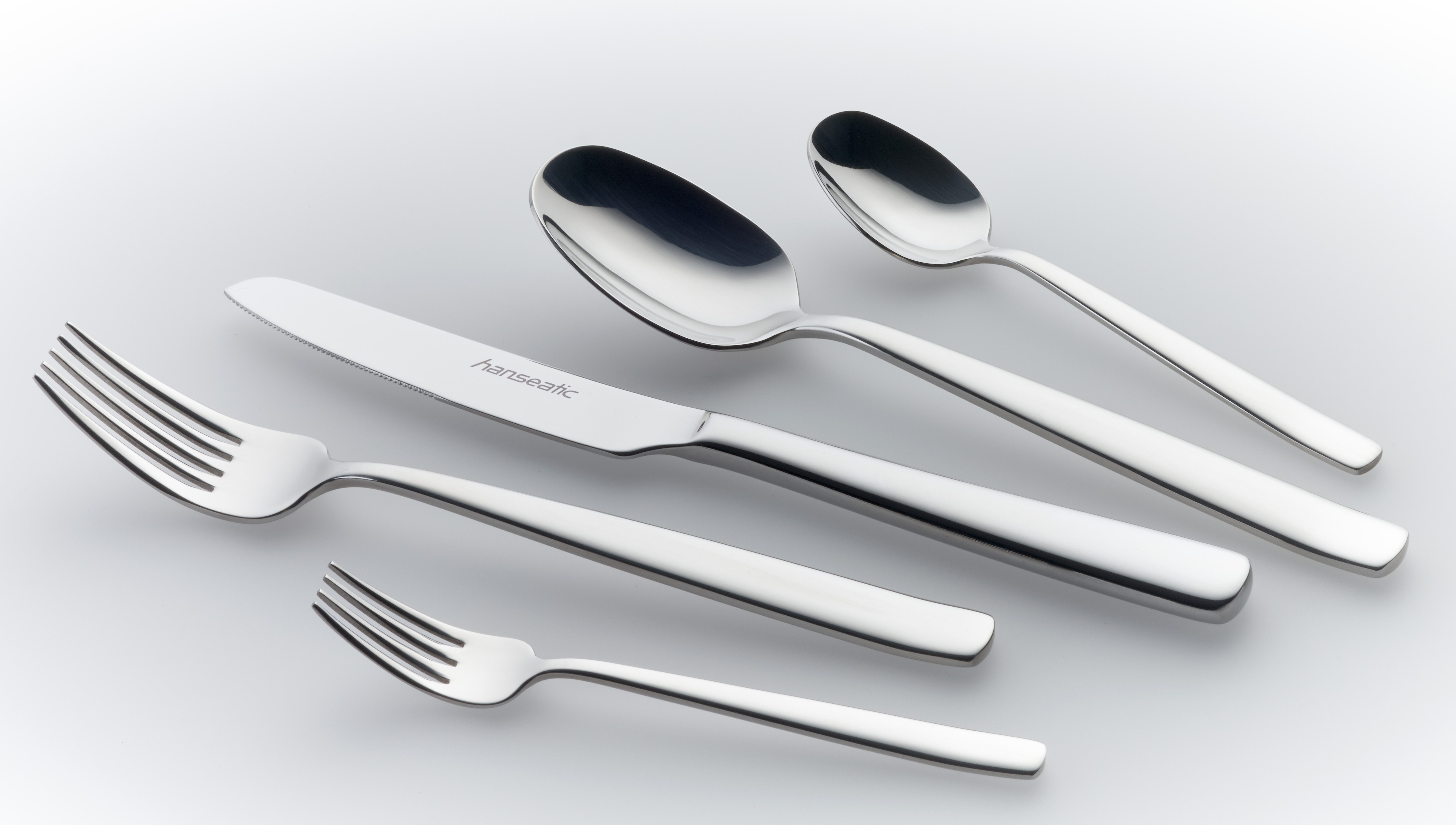 Hanseatic Besteck-Set Premium (60-tlg), 12 Personen, Edelstahl 18/10, Besteck im elegant modernen Design für die besonderen Momente