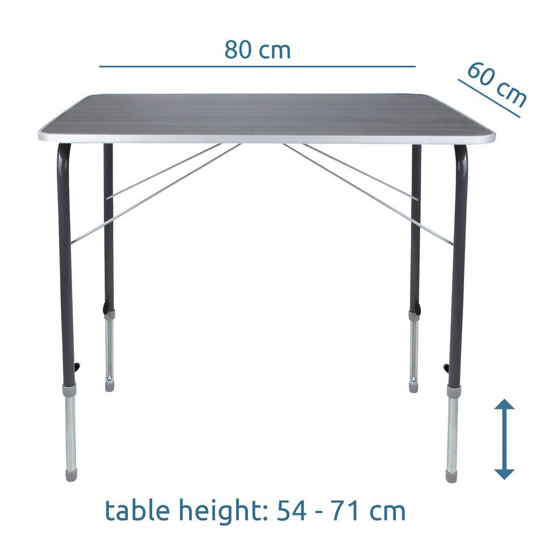 Alu Campingtisch klappbar Tisch Gartentisch Koffertisch Falttisch 3 Höhen HH 02 