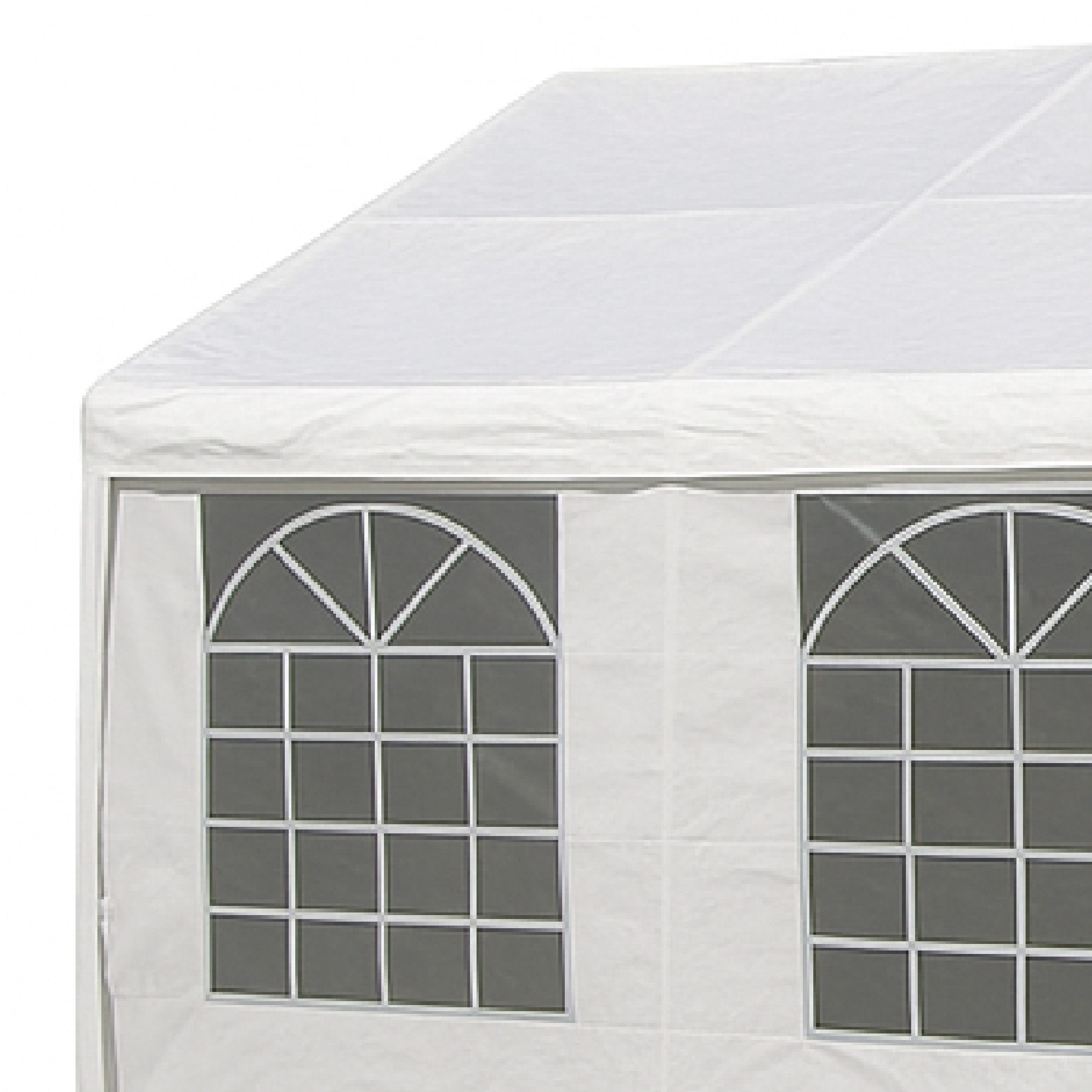 TPFGarden Pavillon-Ersatzdach LIVINGSTON, 100.00 x 400.00 cm (Pavillondach rechteckig 10x4 Meter, Zeltabdeckung 1000x400x310 cm, Farbe: weiß), hochwertige 480g/m² PVC-Beschichtung - Outdoor geeignet