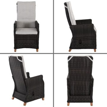 Raburg Gartensessel Sessel LENA, verschiedene Sets, Alu & Poly-Rattan, Easy-AIR-Lift (Set), stufenlos verstellbar, Alu & Poly-Rattan, Sitz- & Rückenkissen