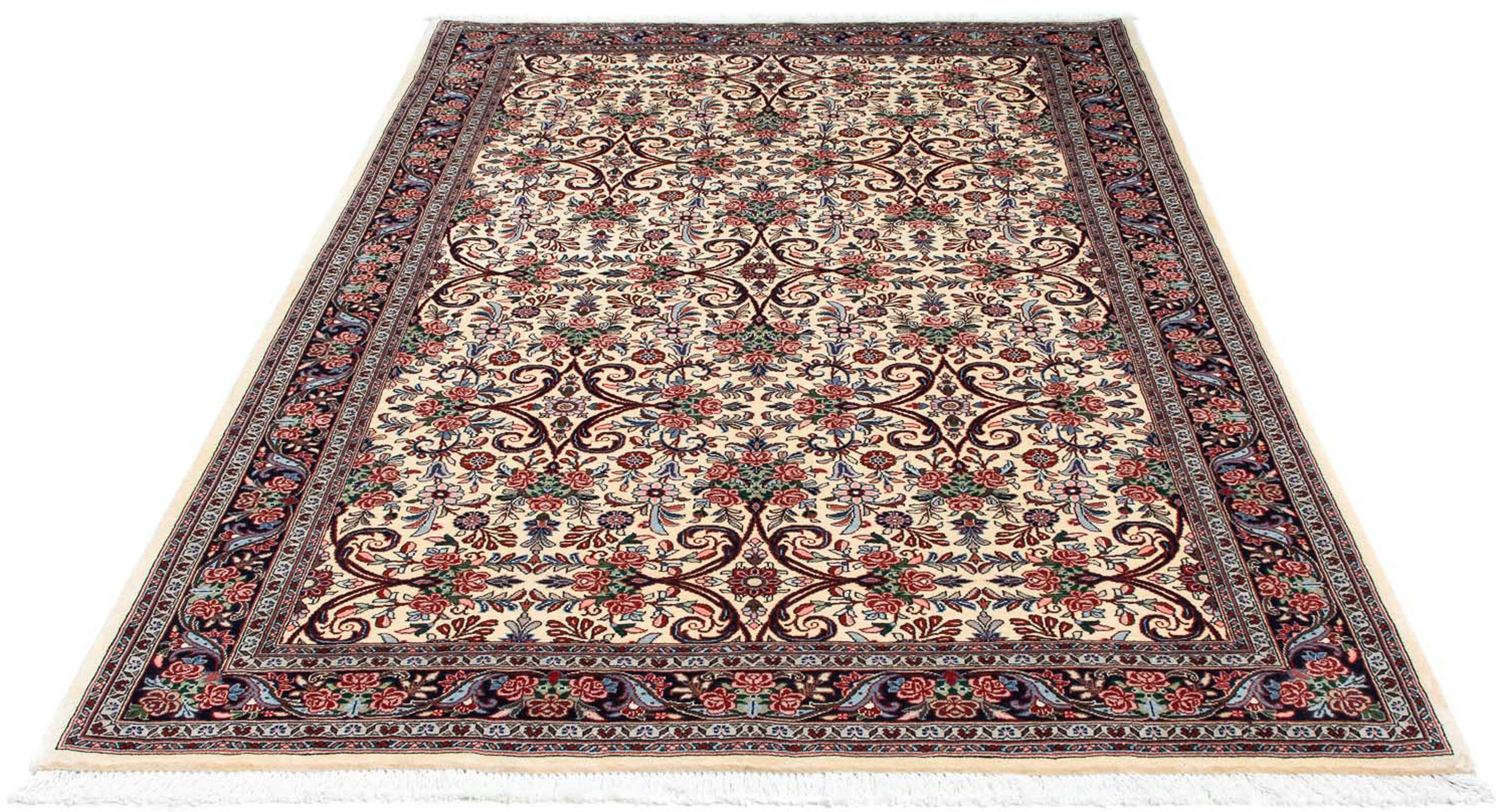 Orientteppich Perser - Bidjar - 210 x 135 cm - beige, morgenland, rechteckig, Höhe: 15 mm, Wohnzimmer, Handgeknüpft, Einzelstück mit Zertifikat