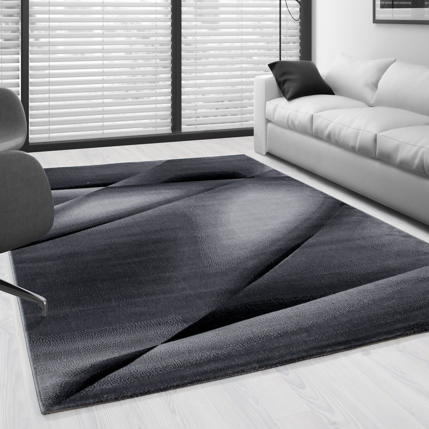 SIMPEX24 Designteppich Abstrakt Design, Läufer, Höhe: 12 mm, Modern Kurzflo günstig online kaufen