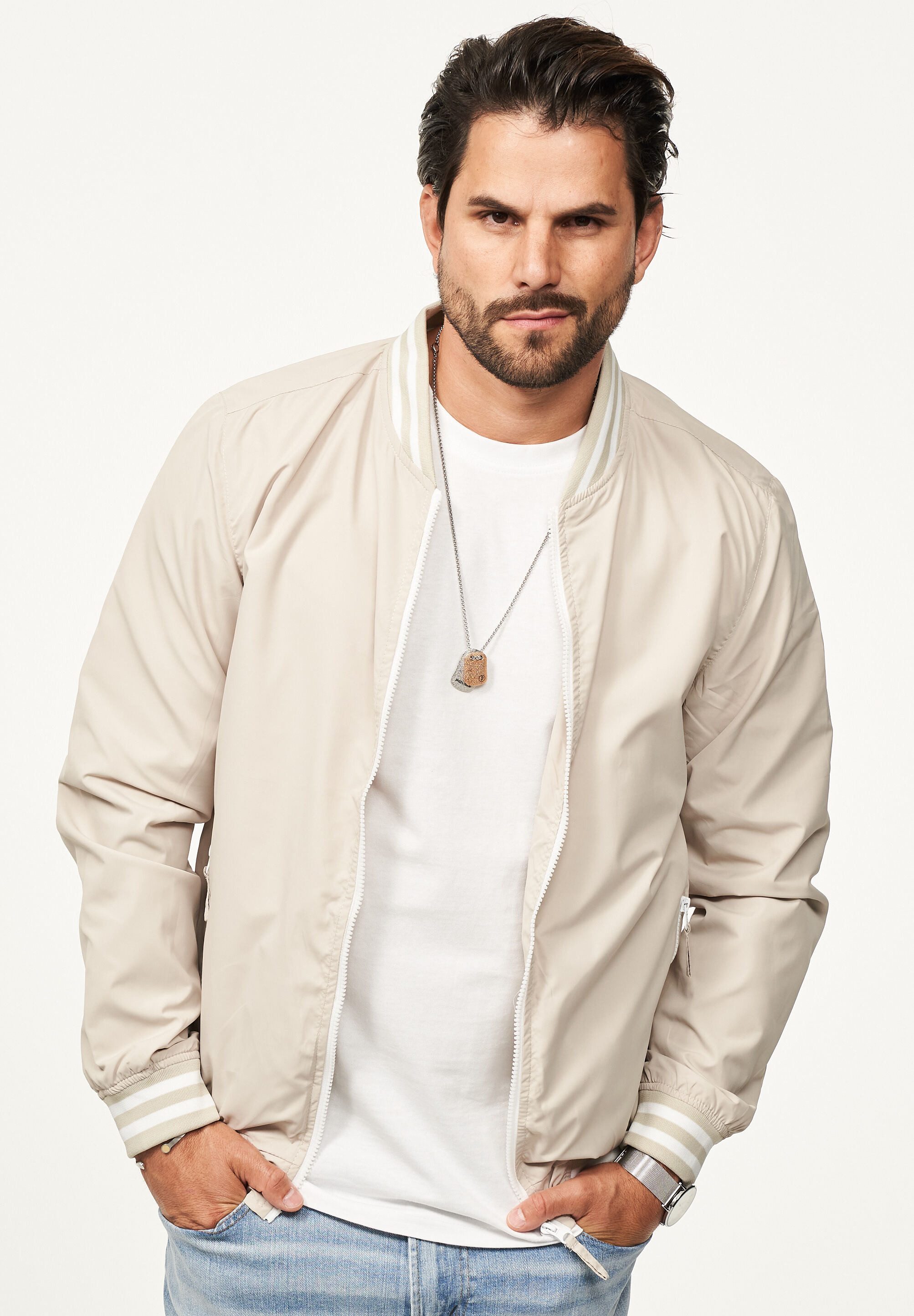 SOULSTAR Blouson mit Baseball-Kragen im College-Stil als leichte Sommerjack günstig online kaufen