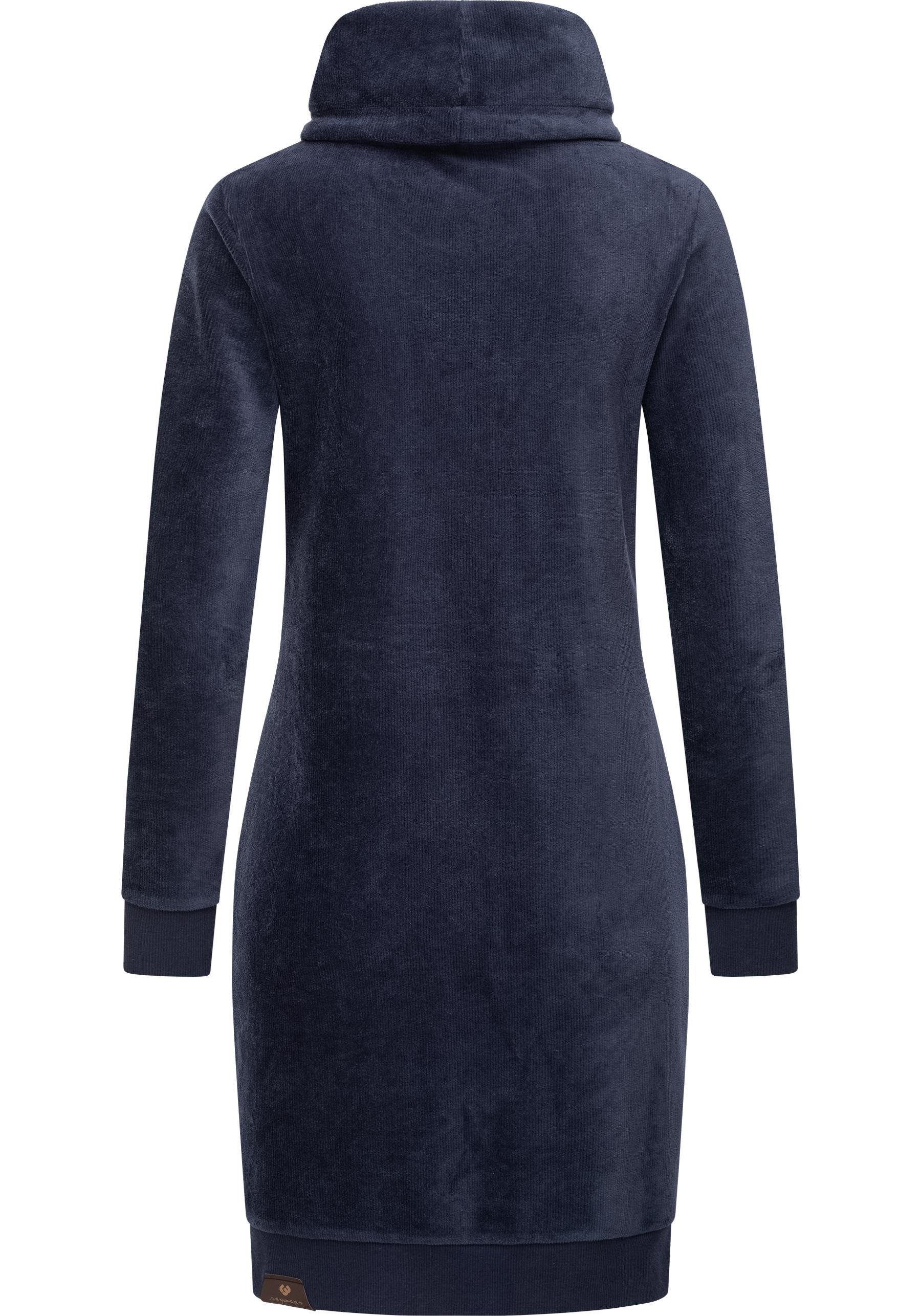 Ragwear Sweatkleid Chloe Velvet stylisches Langarmkleid in Samtoptik