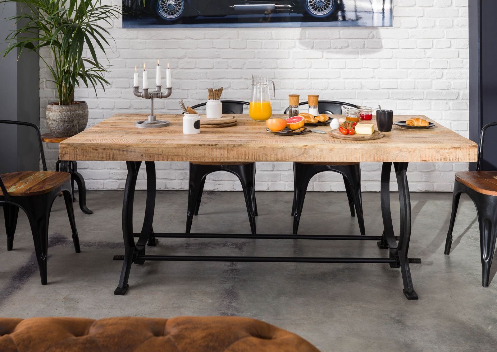 Massivmoebel24 Esstisch INDUSTRIAL (Esstisch mit stilvollem günstig online kaufen