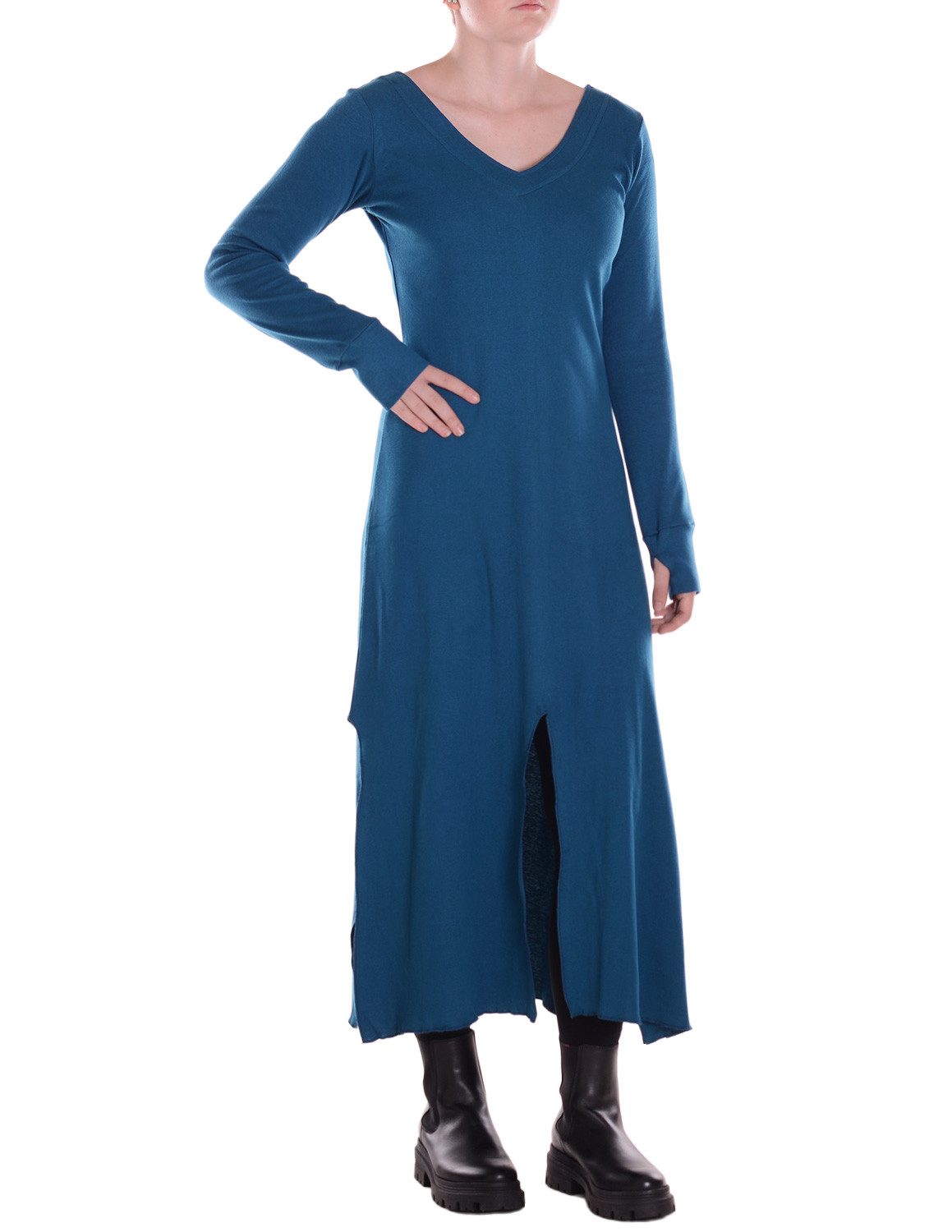Vishes Midikleid Kleid knielang aus Baumwolle günstig online kaufen