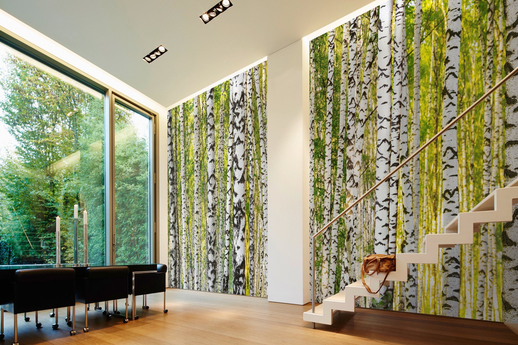 (Set, Forest, Birch 6 Vlies, Paper Schräge Wand, Fototapete St), Architects
