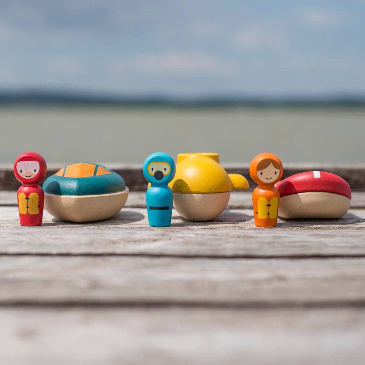 Spielzeug Badewannenspielzeug Plan Toys Badespielzeug PlanToys U-Boot, Plan Toys verwendet Holz von ausgedienten Kautschukbäumen