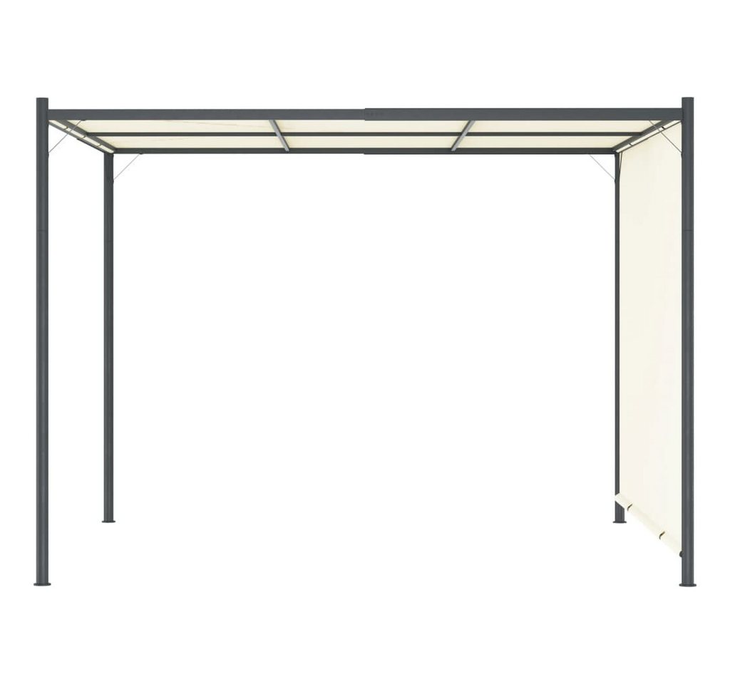 Thumbnail - vidaXL Pergola Pergola mit Verstellbarem Dach Cremeweiß 3x3 m Stahl, (1-tlg)