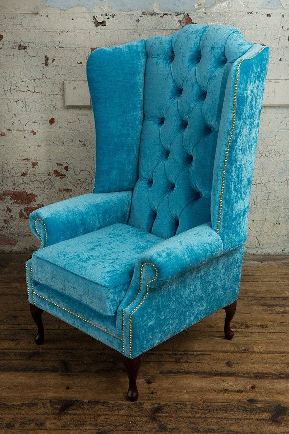 Xlmoebel Ohrensessel Chesterfield Sessel 1-Sitzer Textil Leder Polster Couch, Made in Europa