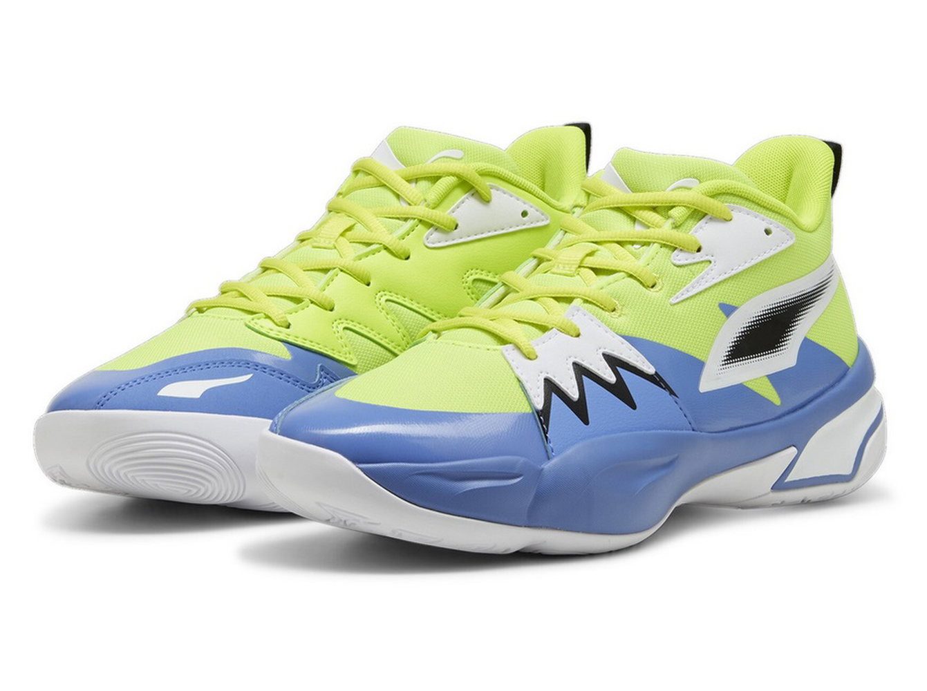 PUMA Hallen-Indoorschuhe Genetics limegrün/blau Herren Badmintonschuh