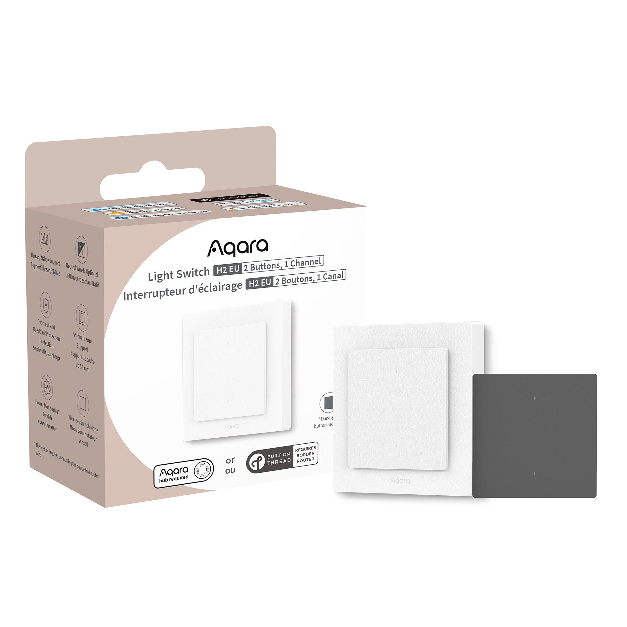 H2 Schalter für smart home licht, Smarter Lichtschalter
