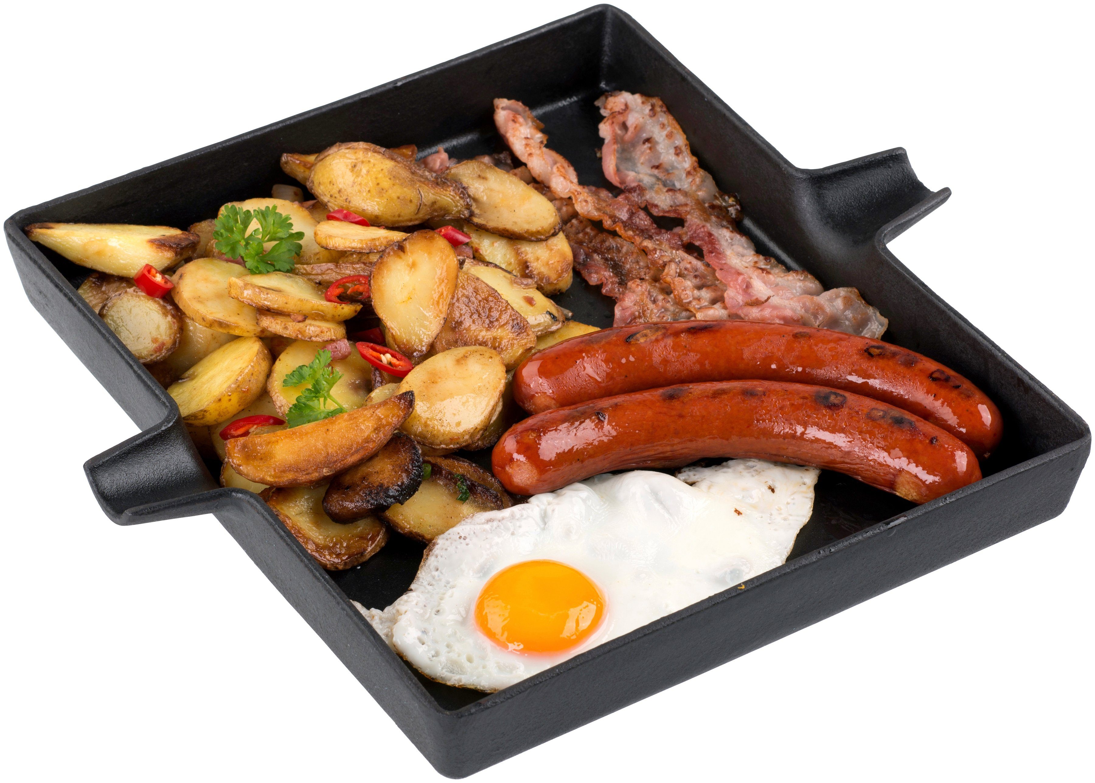 Tepro Grillpfanne Rost-in-Rost-System, Gusseisen, 28x23,5 cm