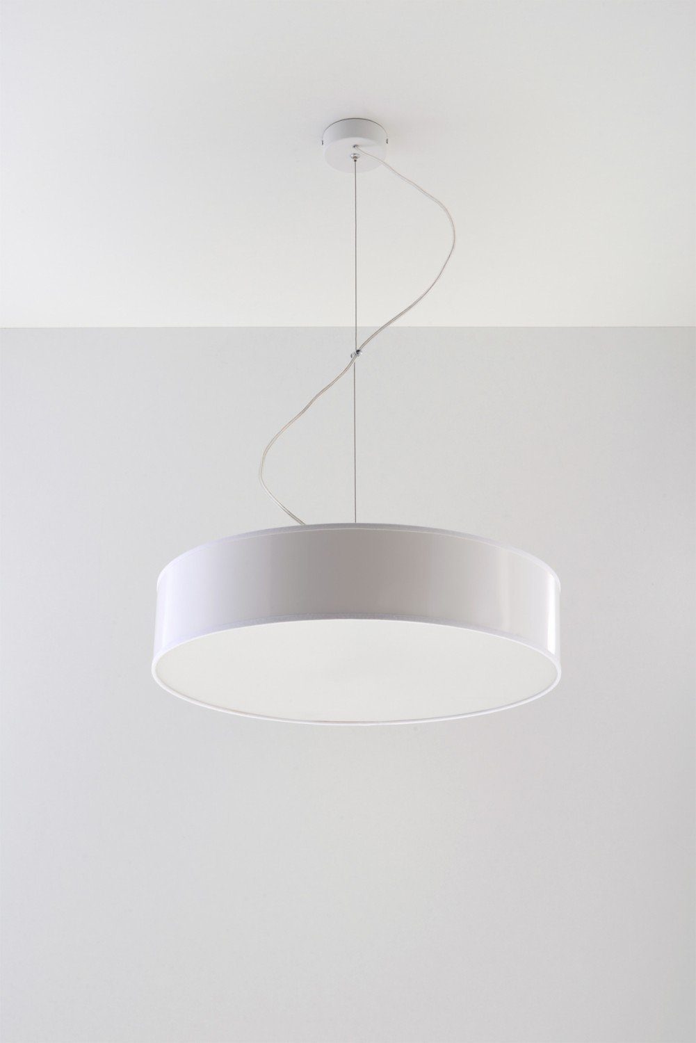 Licht-Erlebnisse Pendelleuchte ATISS, ohne Leuchtmittel, Küchenleuchte Weiß Zylinder modern Esszimmer Hängelampe Lampe