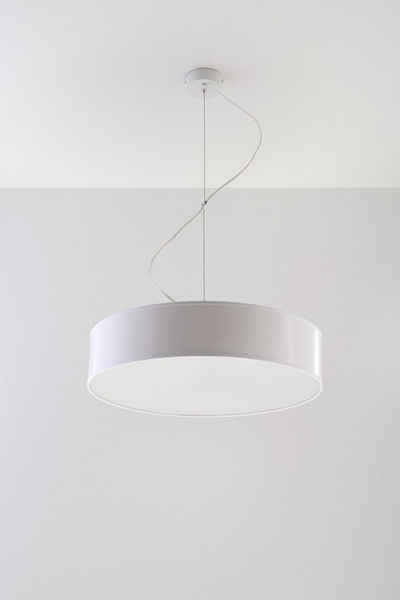 Licht-Erlebnisse Pendelleuchte ATISS, ohne Leuchtmittel, Küchenleuchte Weiß Zylinder modern Esszimmer Hängelampe Lampe